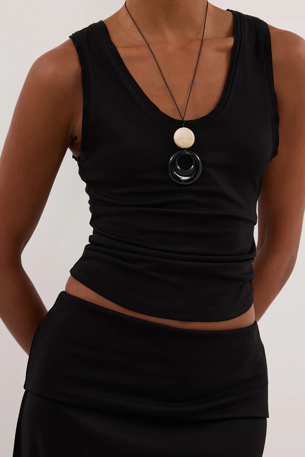 JULIE BLACK MODAL BLEND SLEEVELESS TANK - Image 5