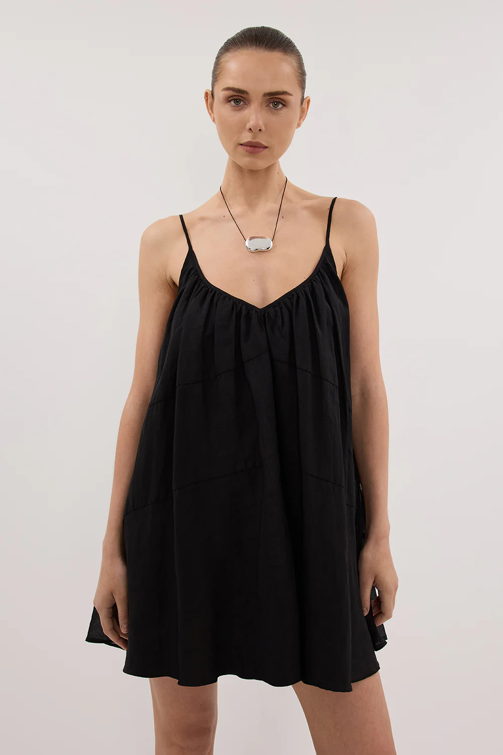 KAHN BLACK RAMIE MINI DRESS - Image 2