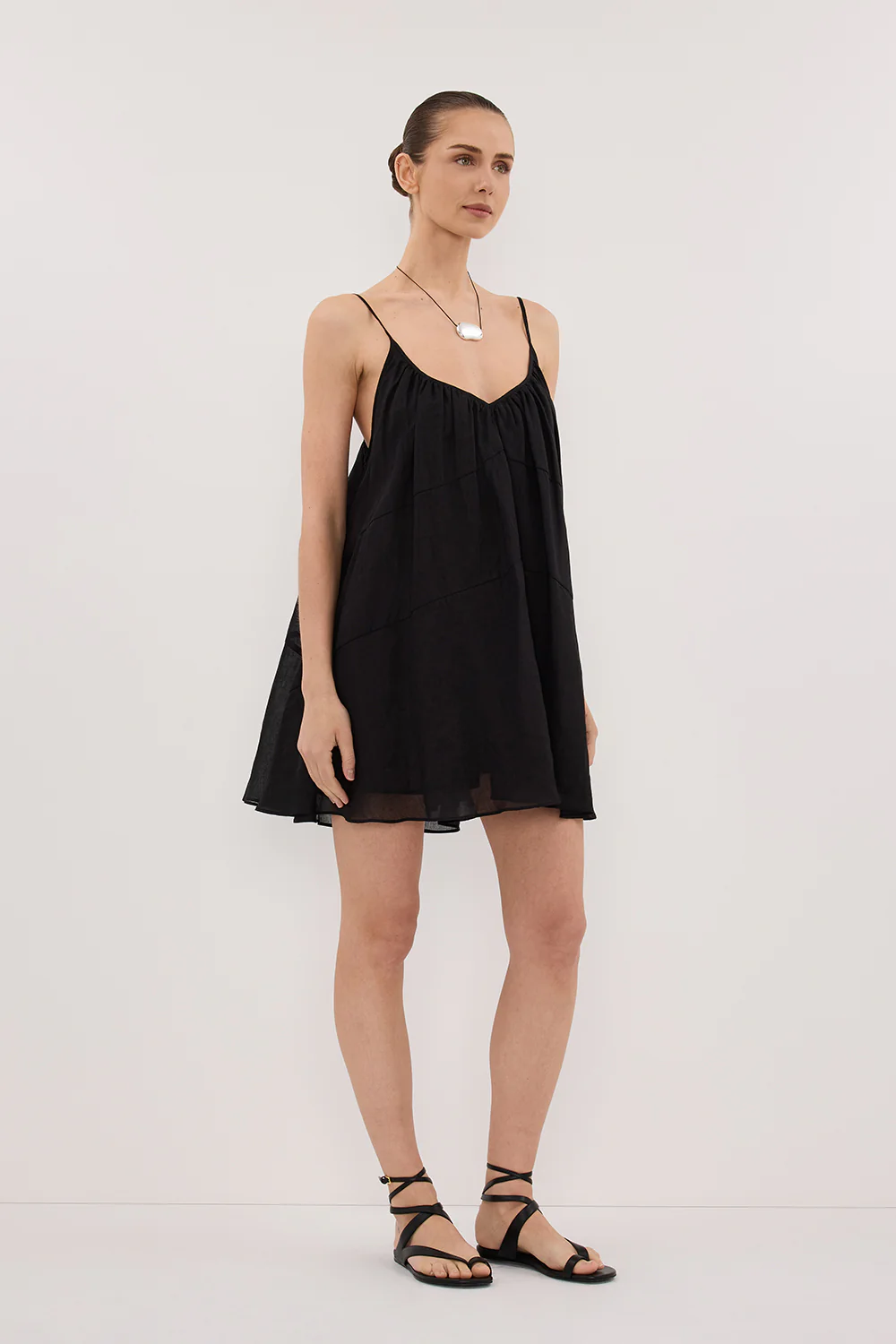 KAHN BLACK RAMIE MINI DRESS - Image 3