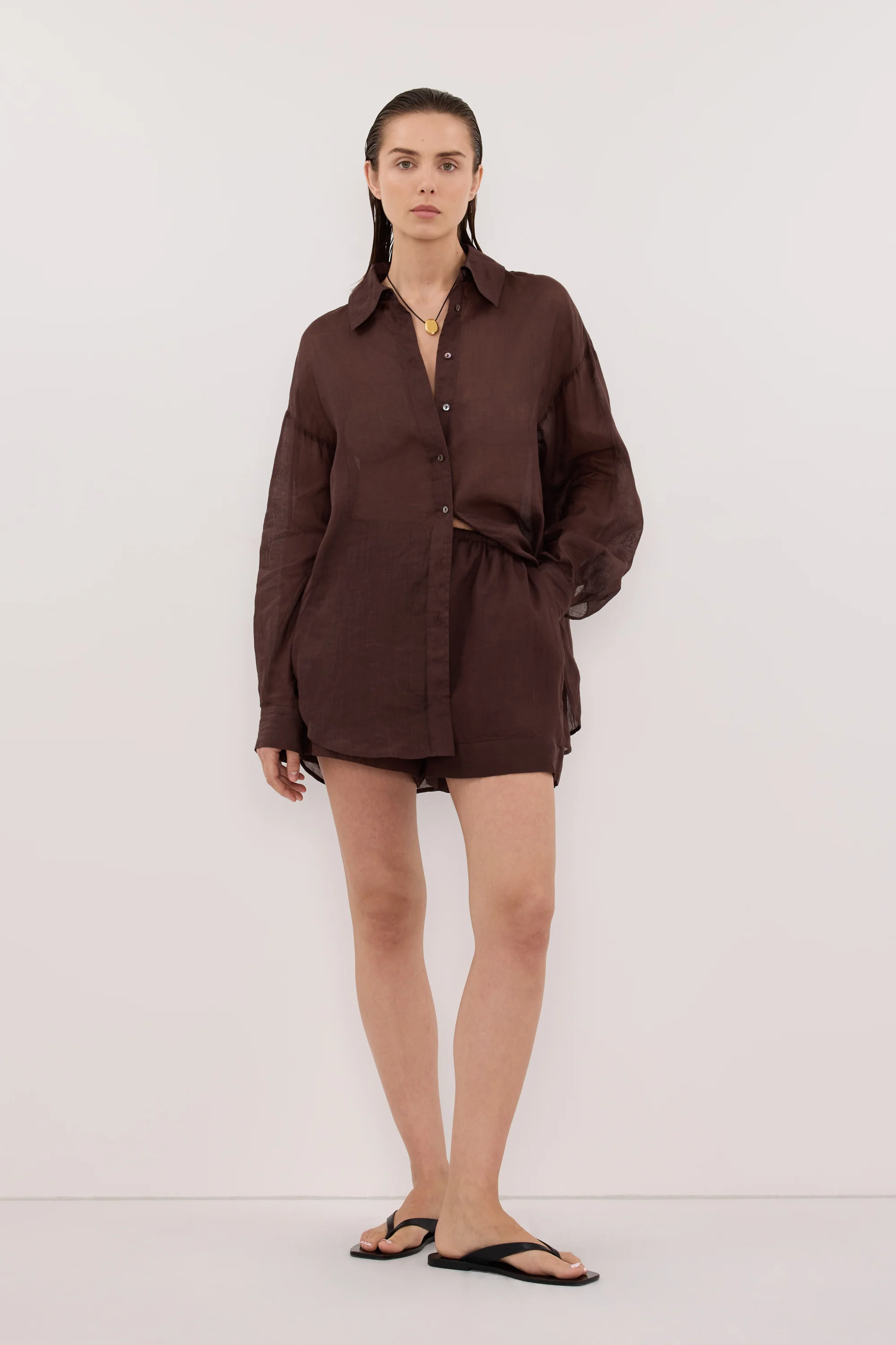 KAI BURNT CHOC RAMIE SHORT