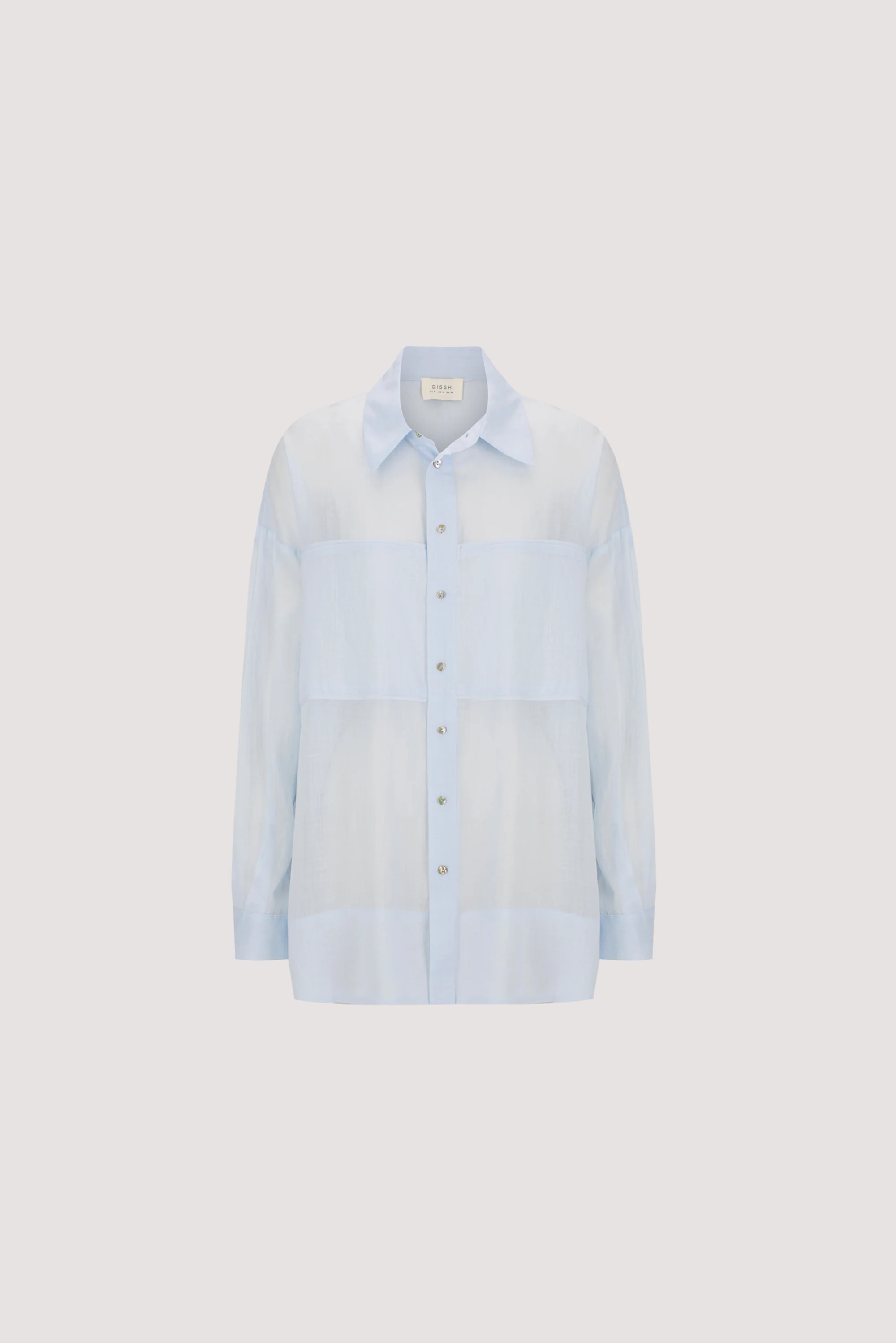 KAI CORNFLOWER OVERSIZED RAMIE LONG SLEEVE SHIRT - Image 5
