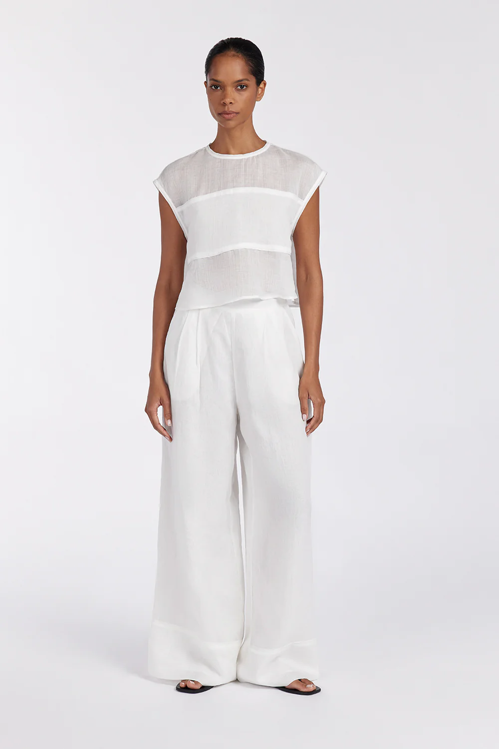 KAI WHITE RAMIE RESORT PANT - Image 5
