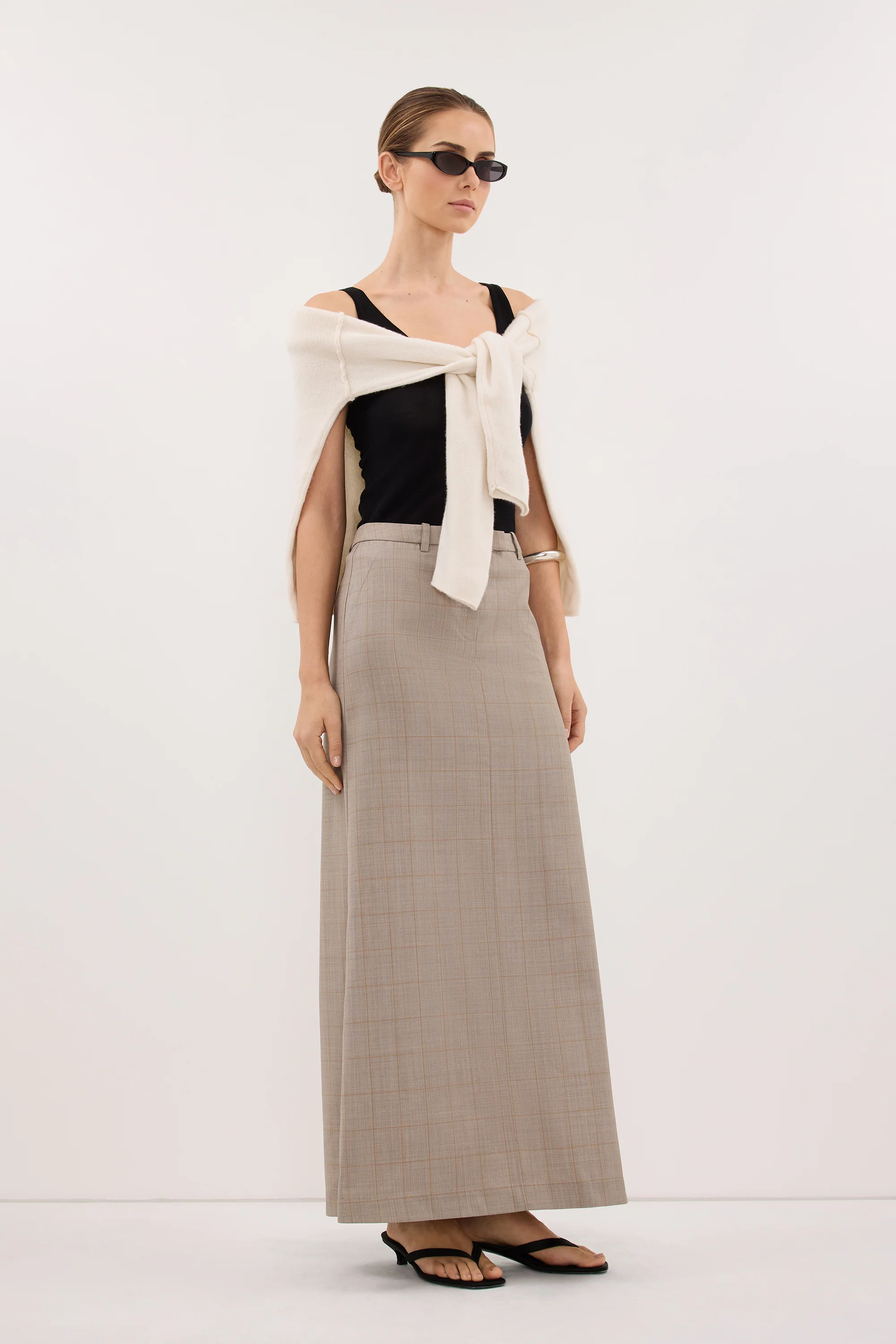 KALILA ASH A-LINE MAXI SKIRT - Image 4