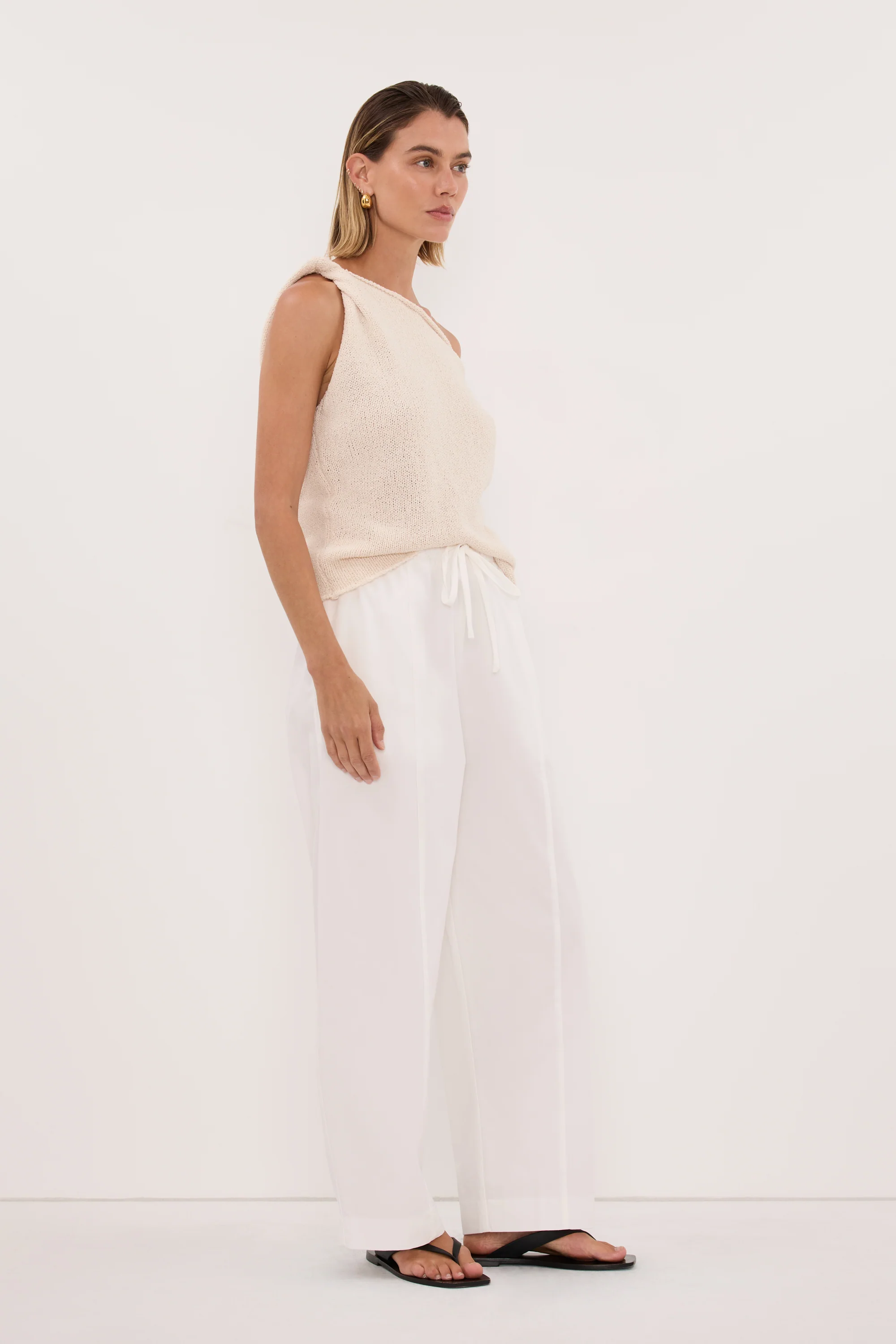 KARA SANDSTONE ASYM KNIT TOP - Image 3