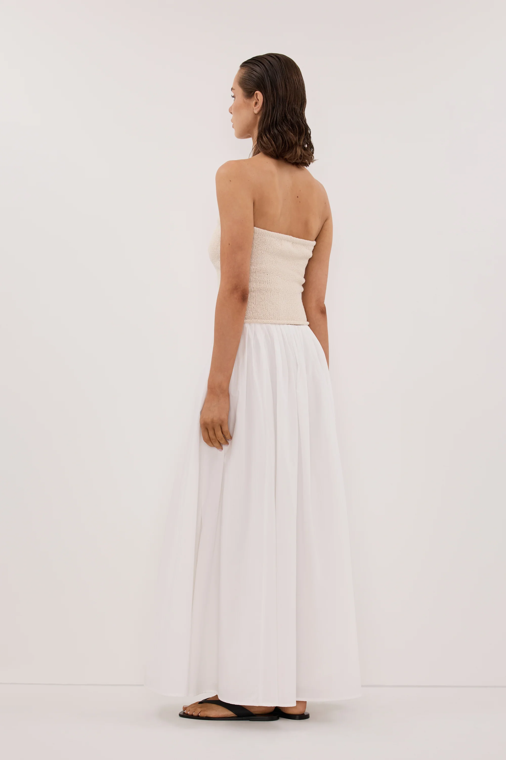 KARA SANDSTONE STRAPLESS BANDEAU KNIT TOP - Image 4
