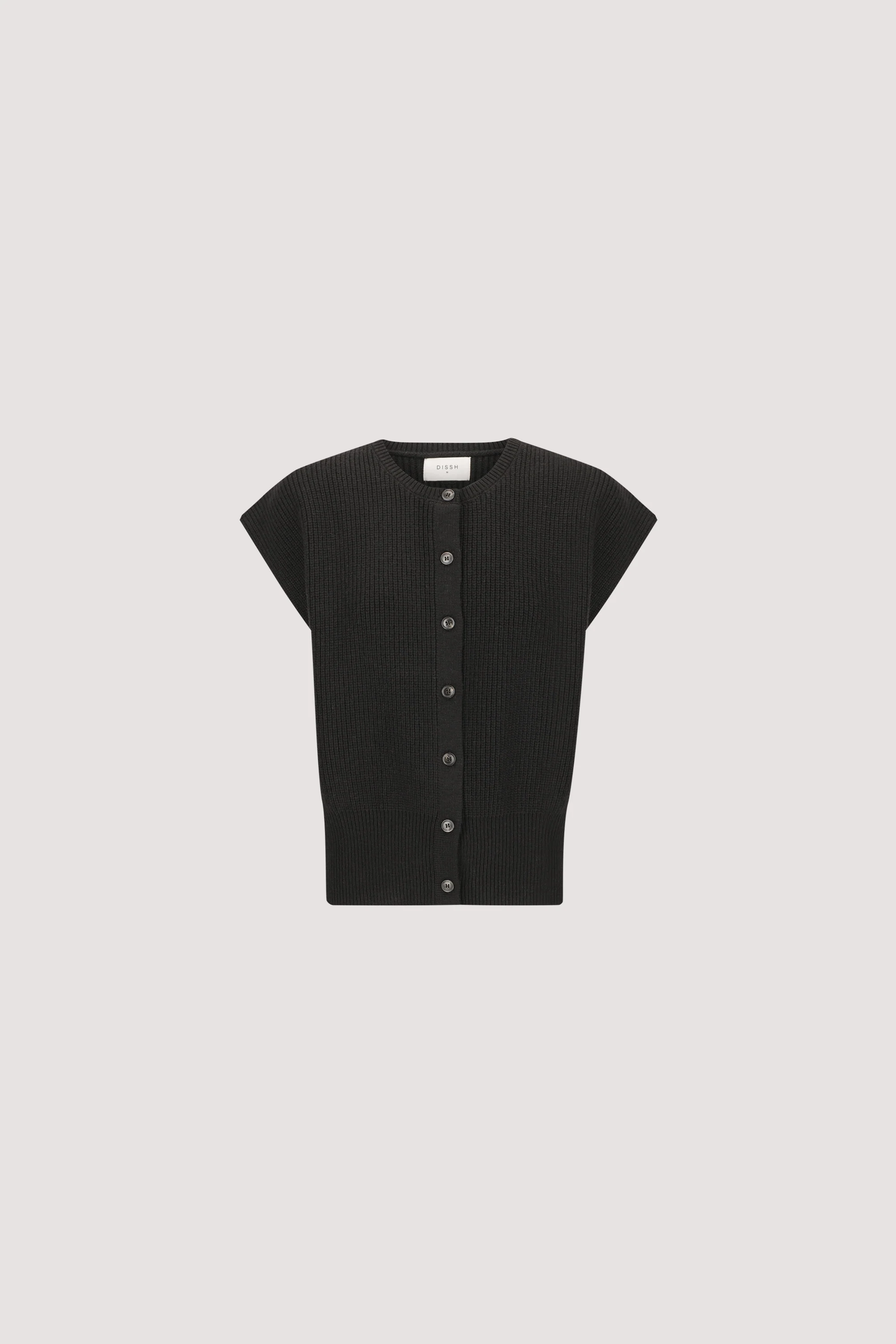 KATE BLACK KNIT VEST - Image 6