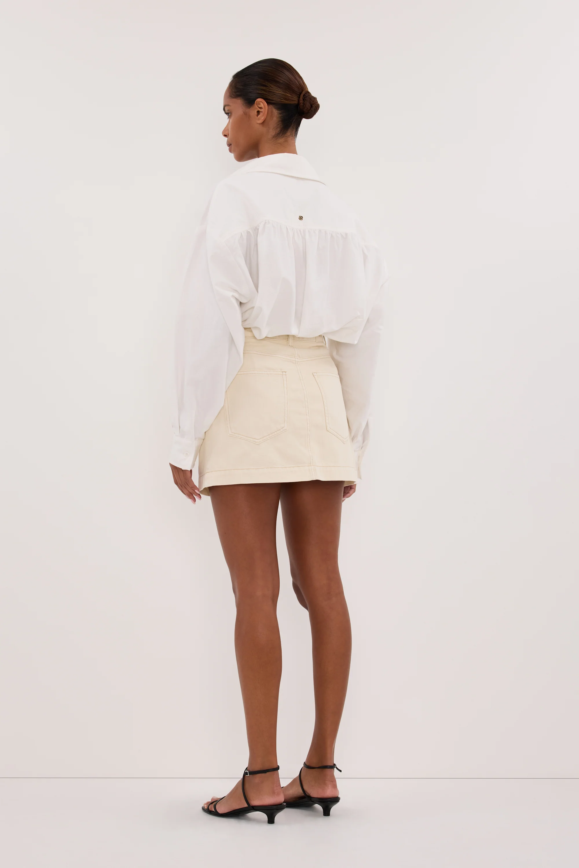 KERA NATURAL DENIM A LINE SKORT - Image 4