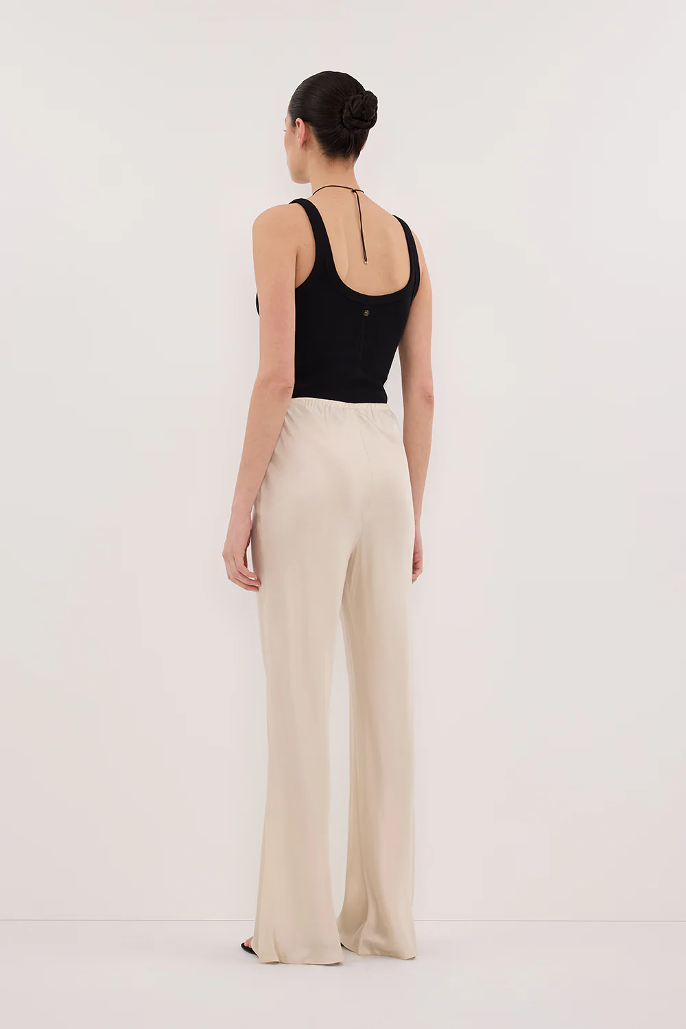 KYRA SANDSTONE SILK BIAS PANTS - Image 4