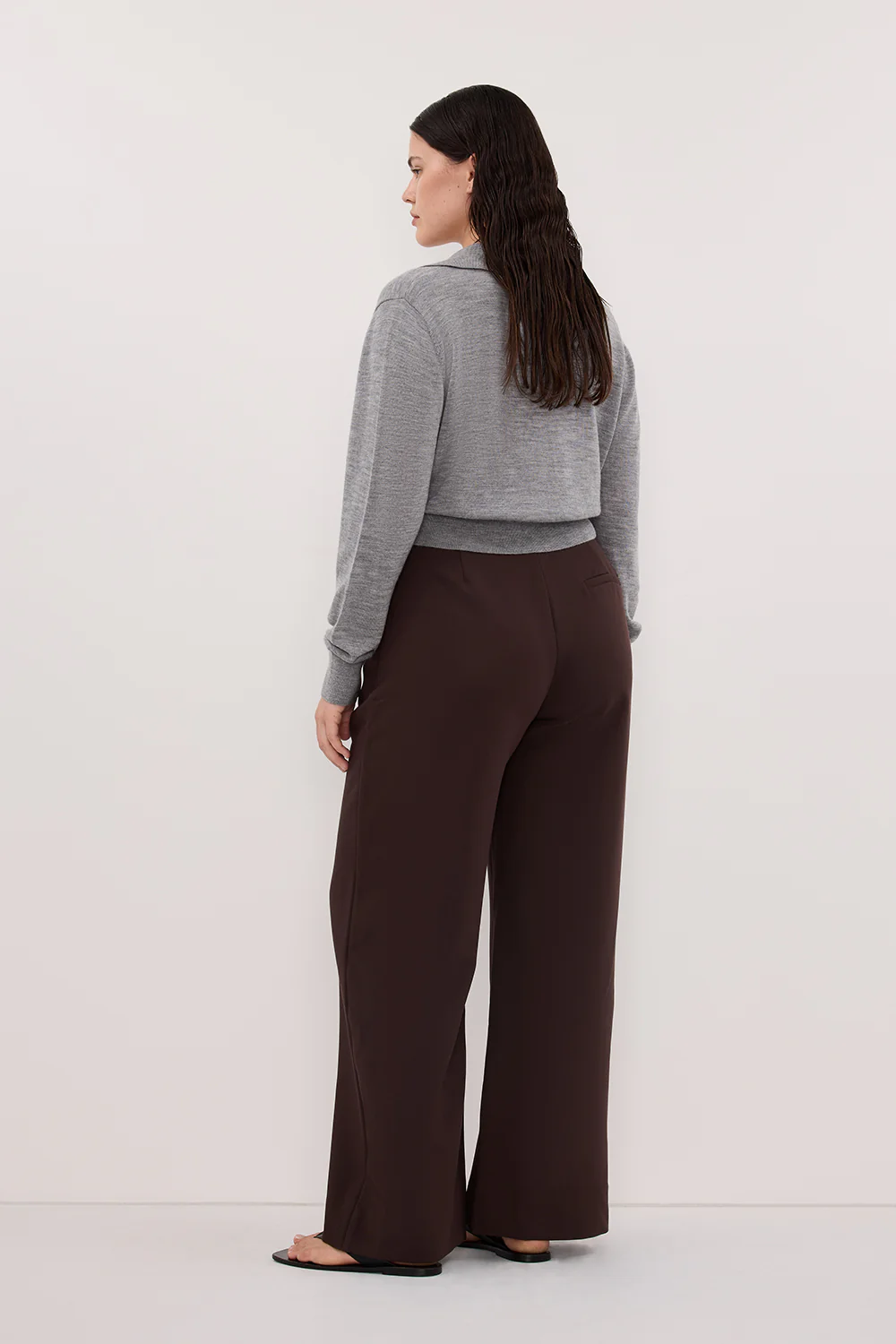 KYRA SILVER LONG SLEEVE MERINO WOOL CARDIGAN - Image 7
