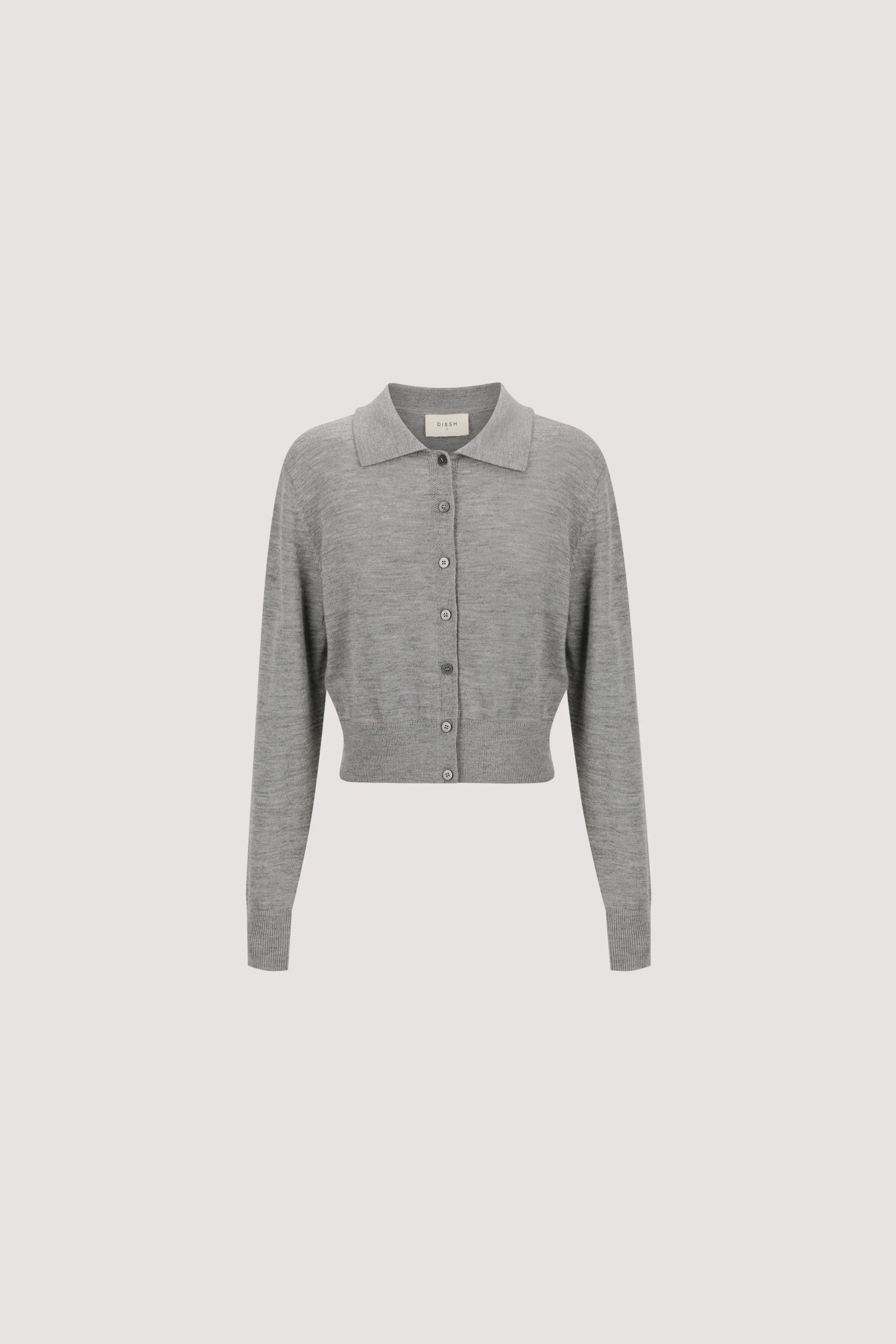 KYRA SILVER LONG SLEEVE MERINO WOOL CARDIGAN - Image 8