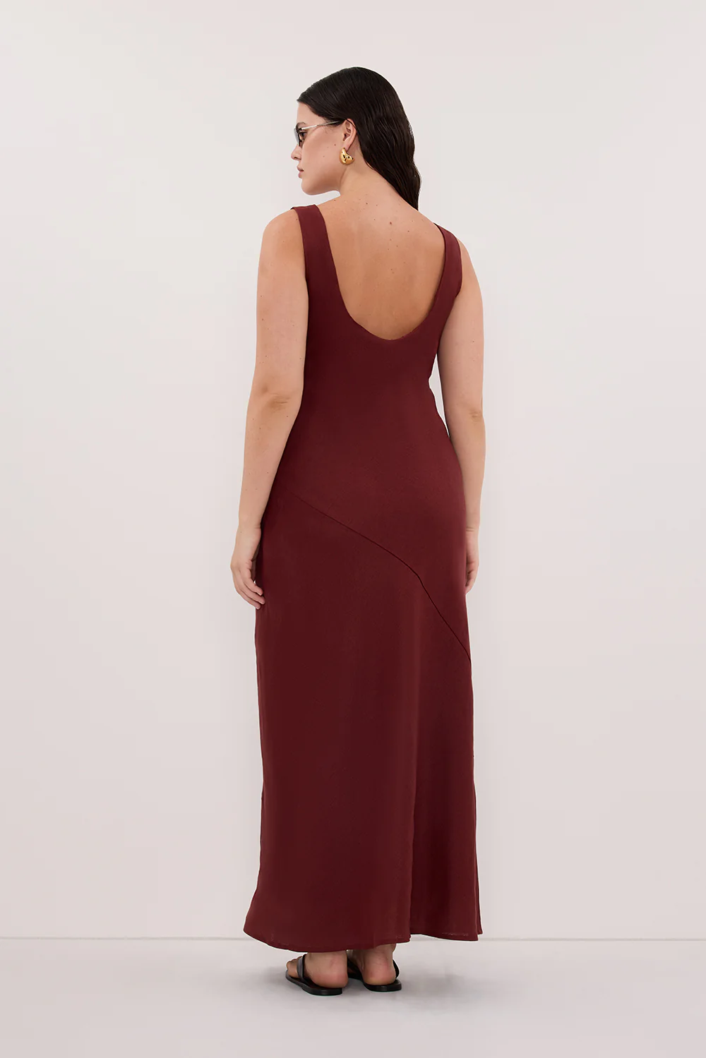 LACY SAHARA SLEEVELESS LINEN MIDI DRESS - Image 7