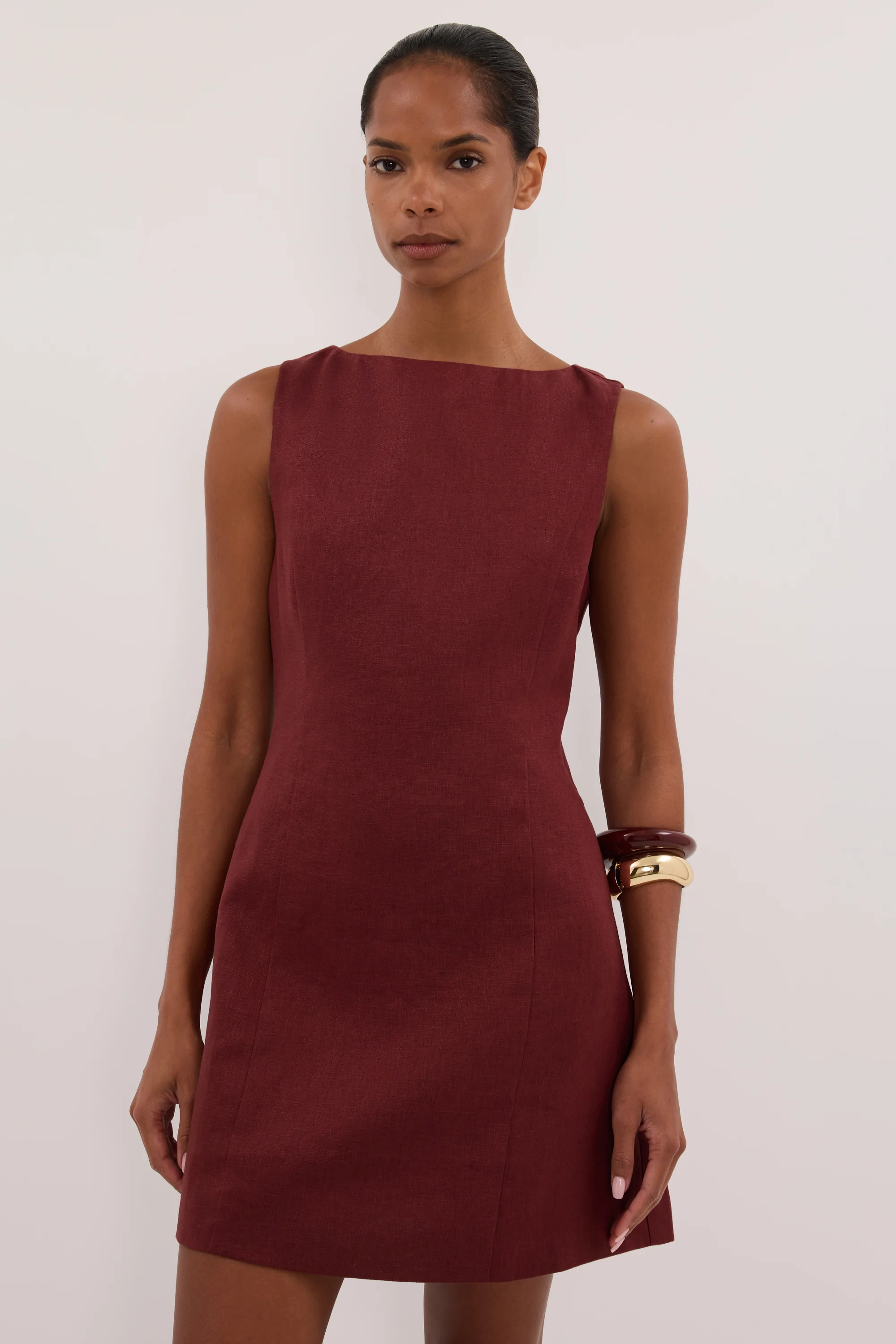 LACY SAHARA SLEEVELESS LINEN MINI DRESS - Image 2