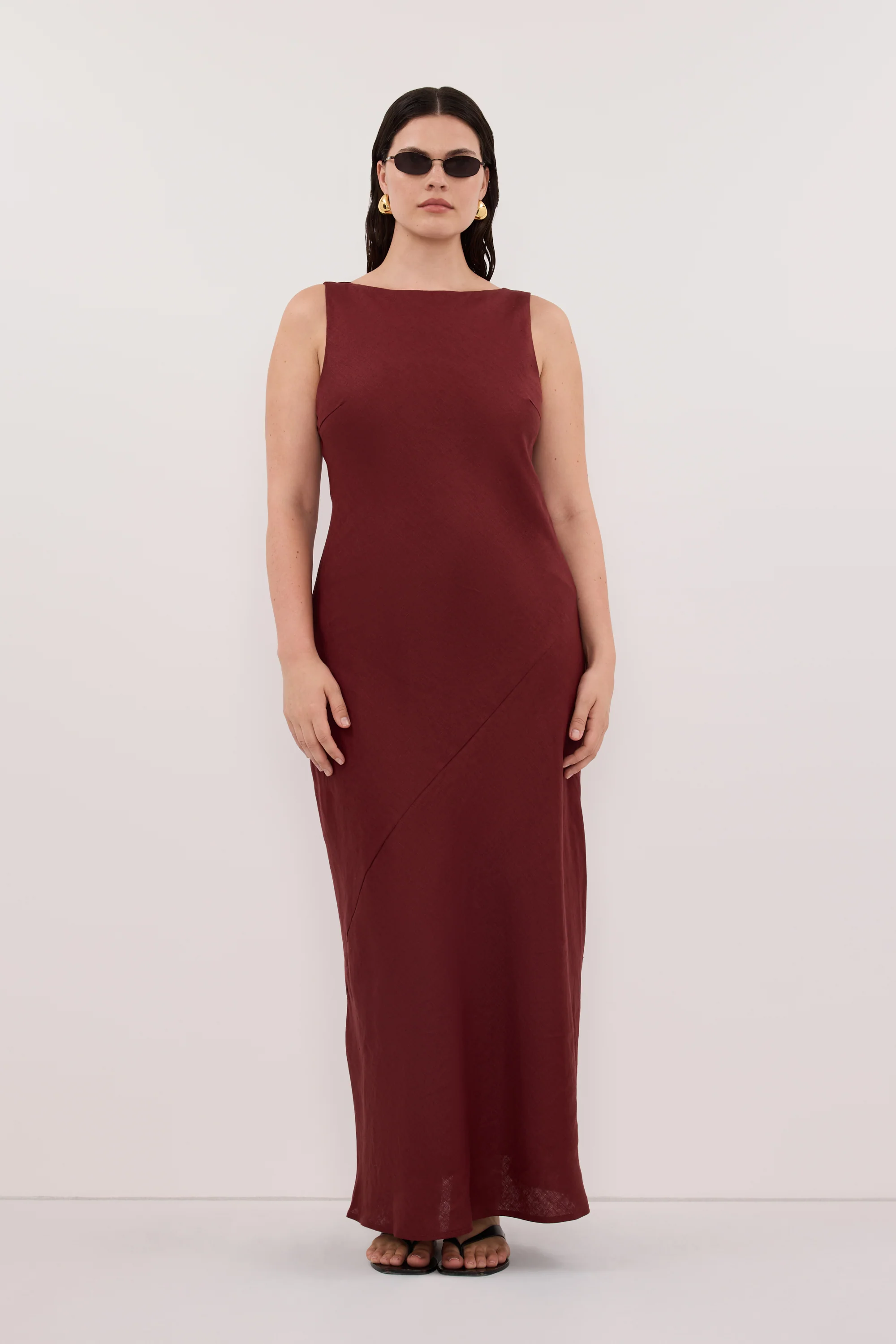 LACY SAHARA SLEEVELESS LINEN MINI DRESS - Image 6
