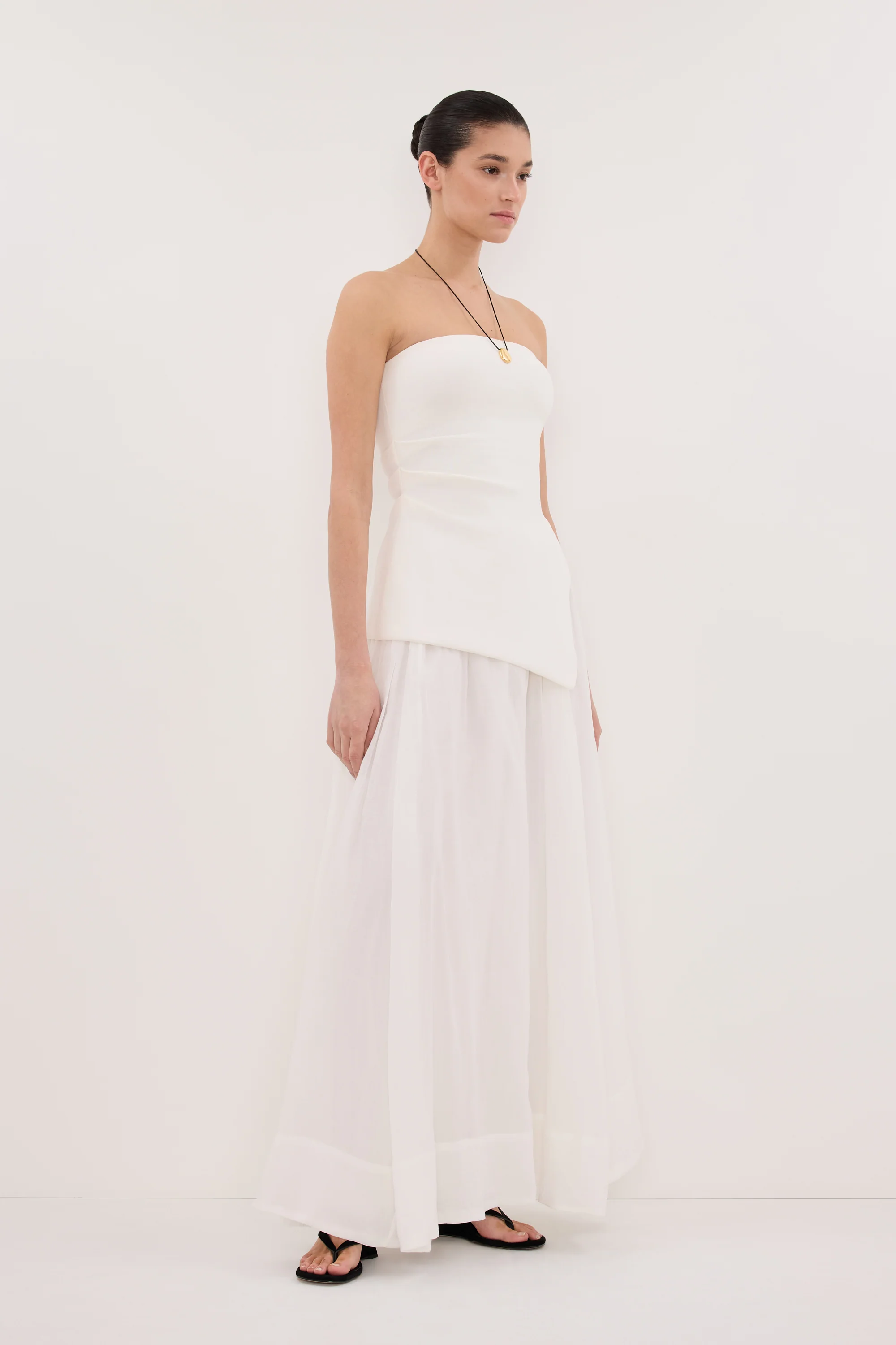 LAYNE WHITE RAMIE MAXI SKIRT - Image 5