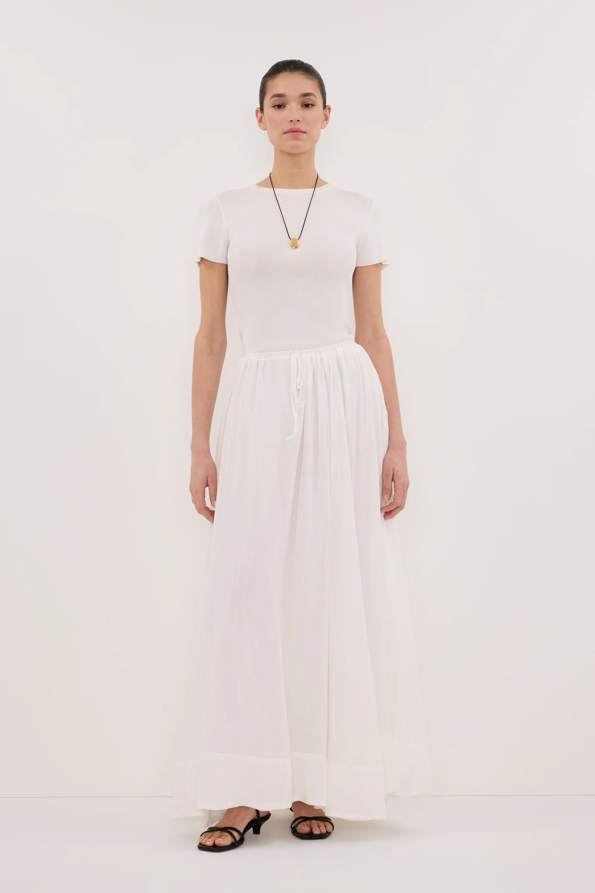 LAYNE WHITE RAMIE MAXI SKIRT - Image 7