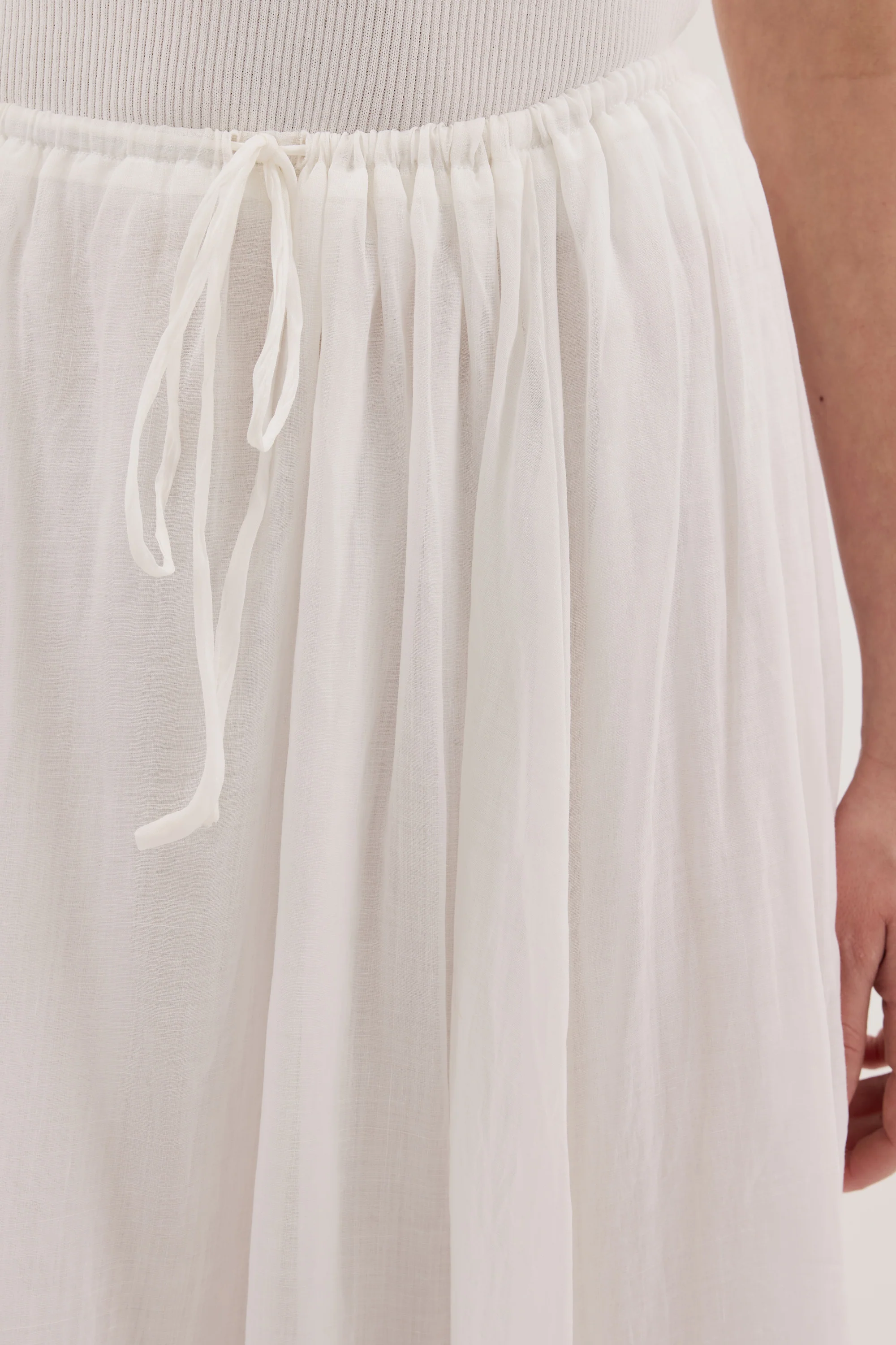 LAYNE WHITE RAMIE MAXI SKIRT - Image 8