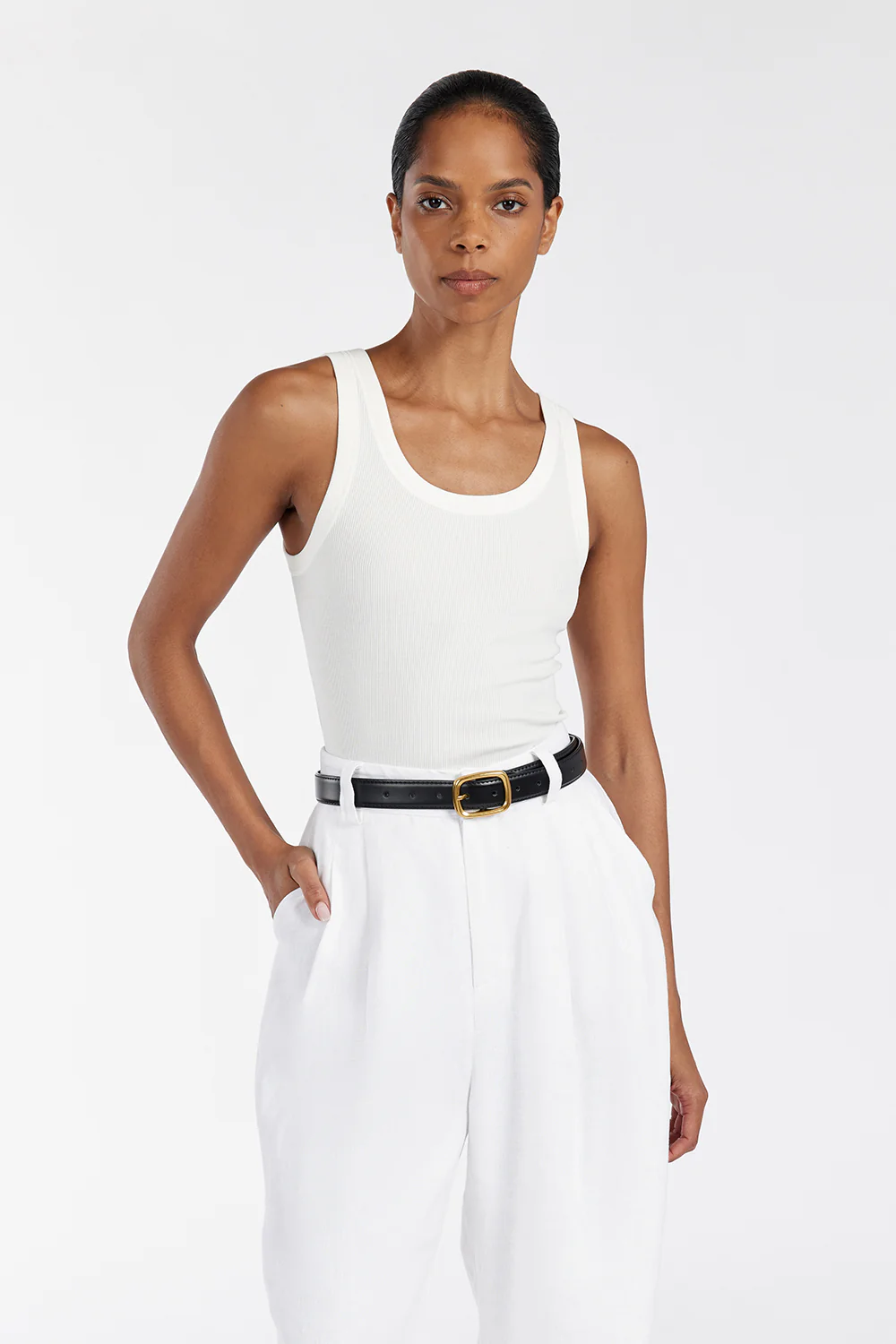 LEE OFF WHITE KNIT TANK - Image 2