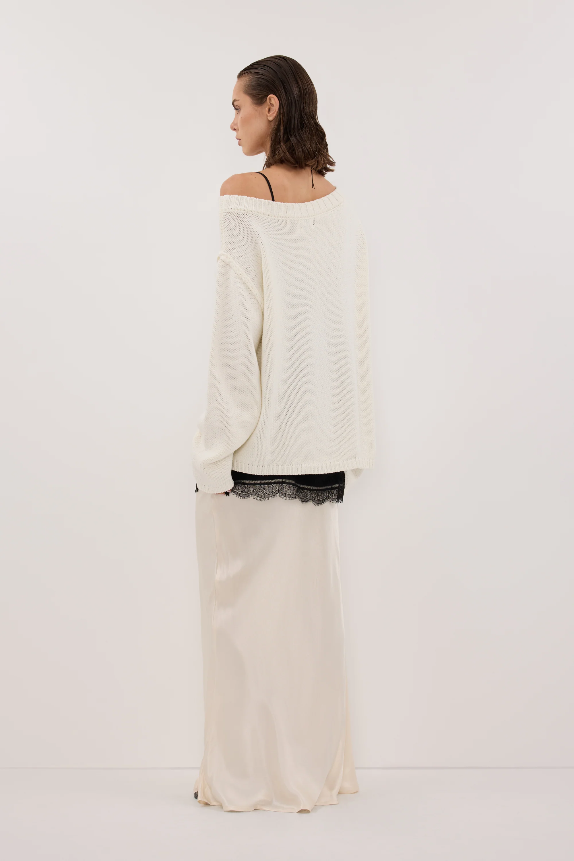 LEISLE CREAM ASYM KNIT JUMPER - Image 5