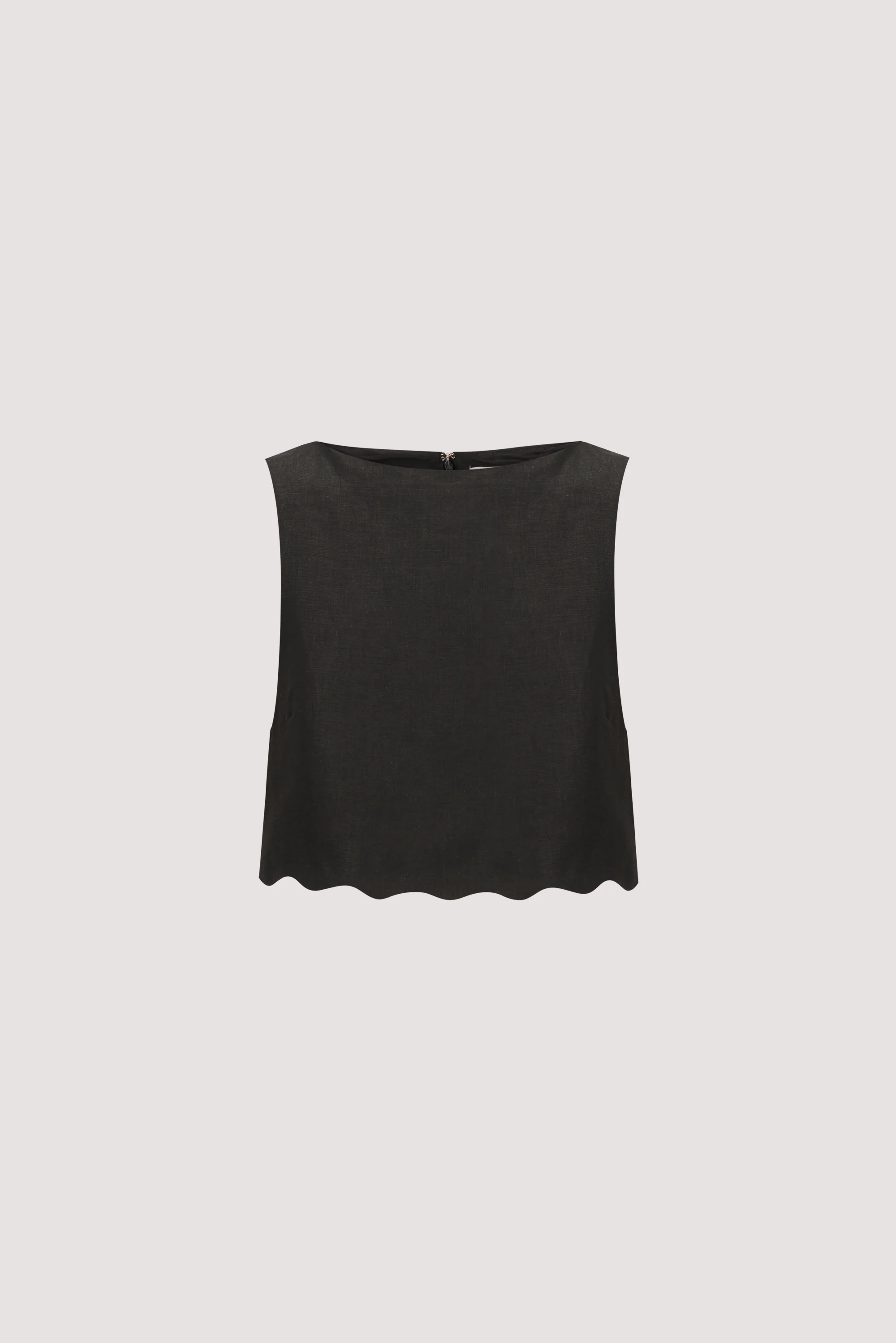 LELA BLACK LINEN CROP TOP - Image 6
