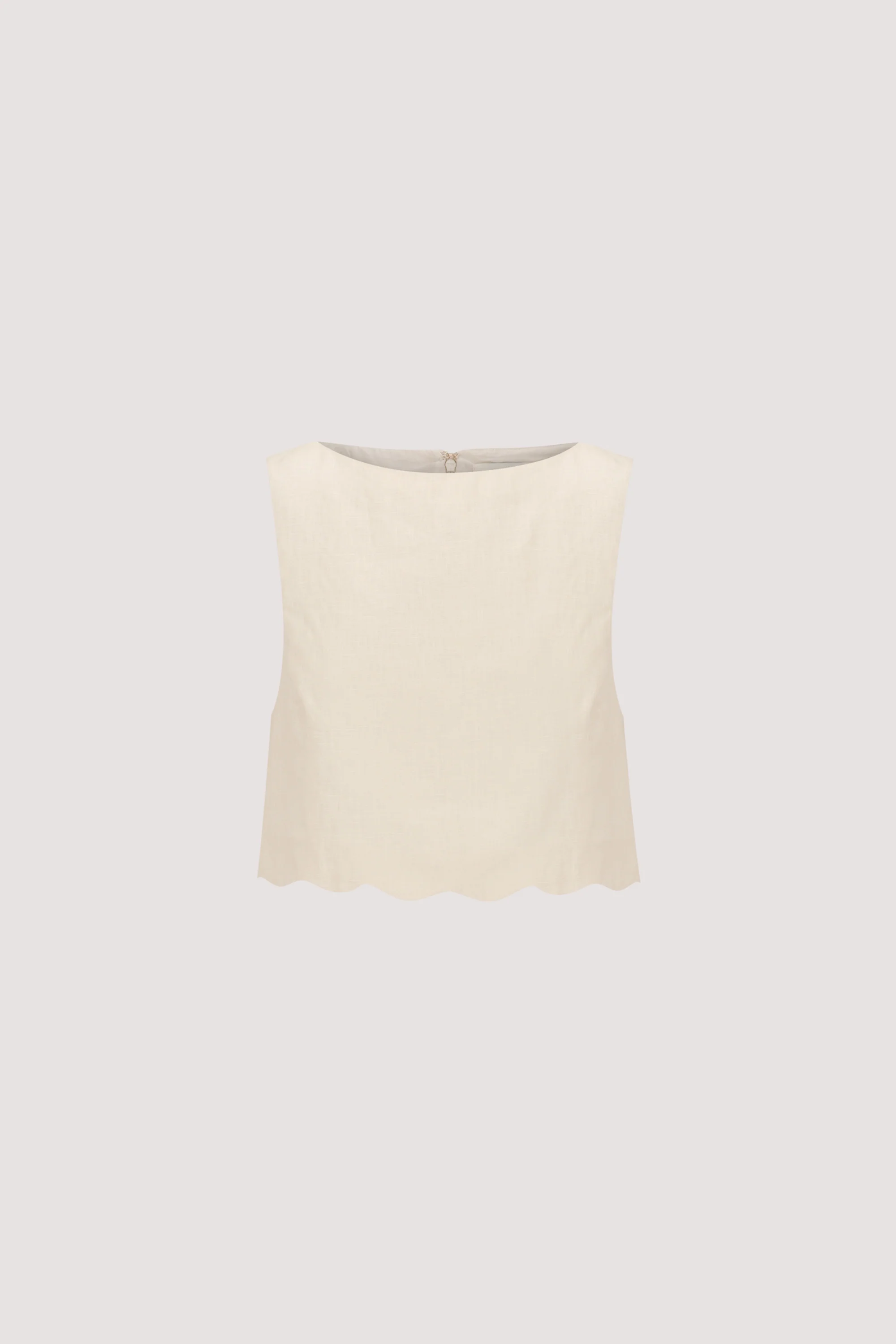LELA SANDSTONE LINEN CROP TOP - Image 6