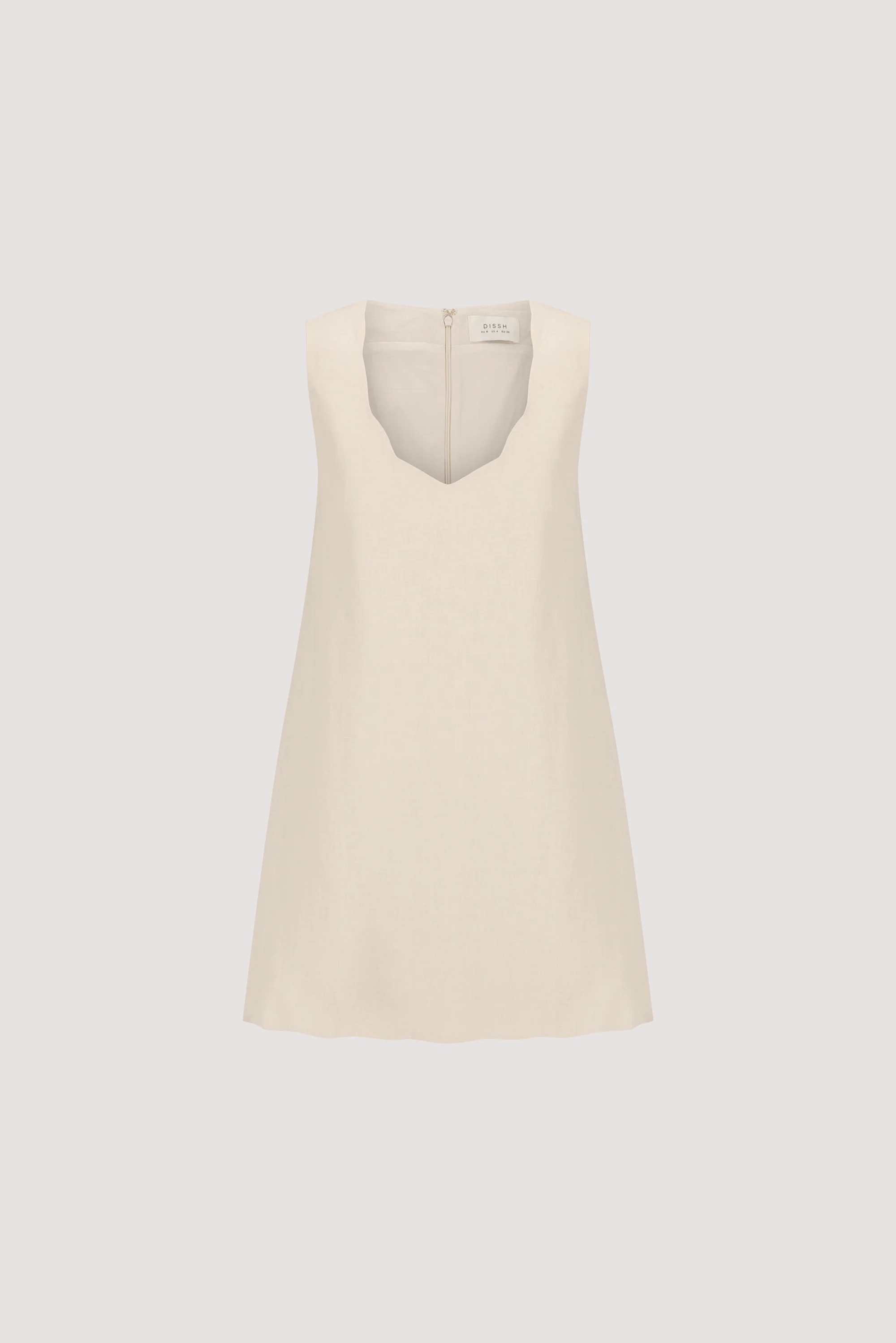 LELA SANDSTONE SLEEVELESS LINEN MINI DRESS - Image 6