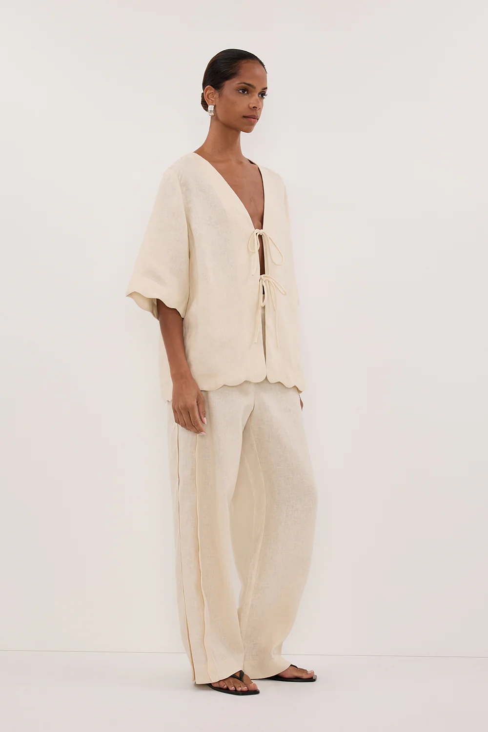 LELA SANDSTONE LINEN PANT - Image 3