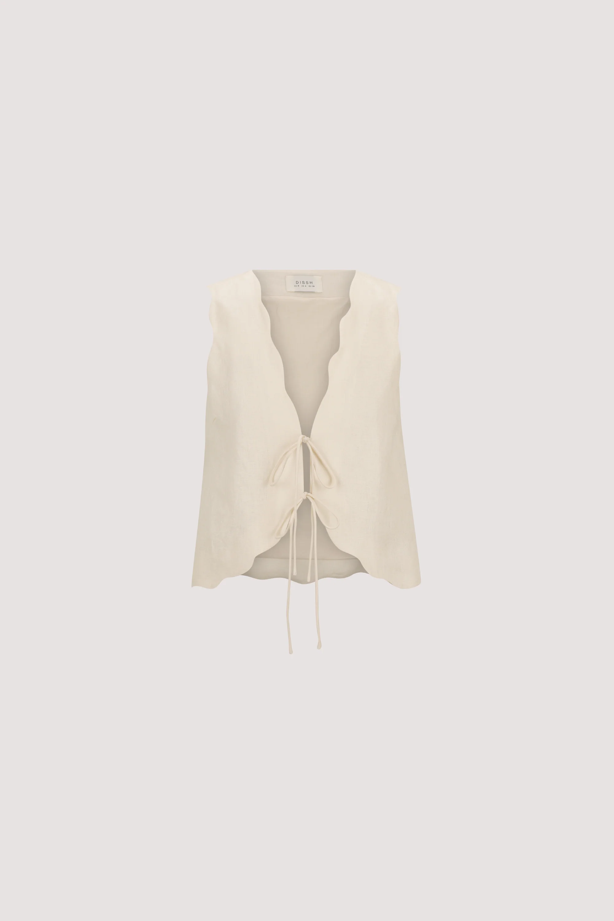 LELA SANDSTONE SLEEVELESS LINEN VEST TOP - Image 8