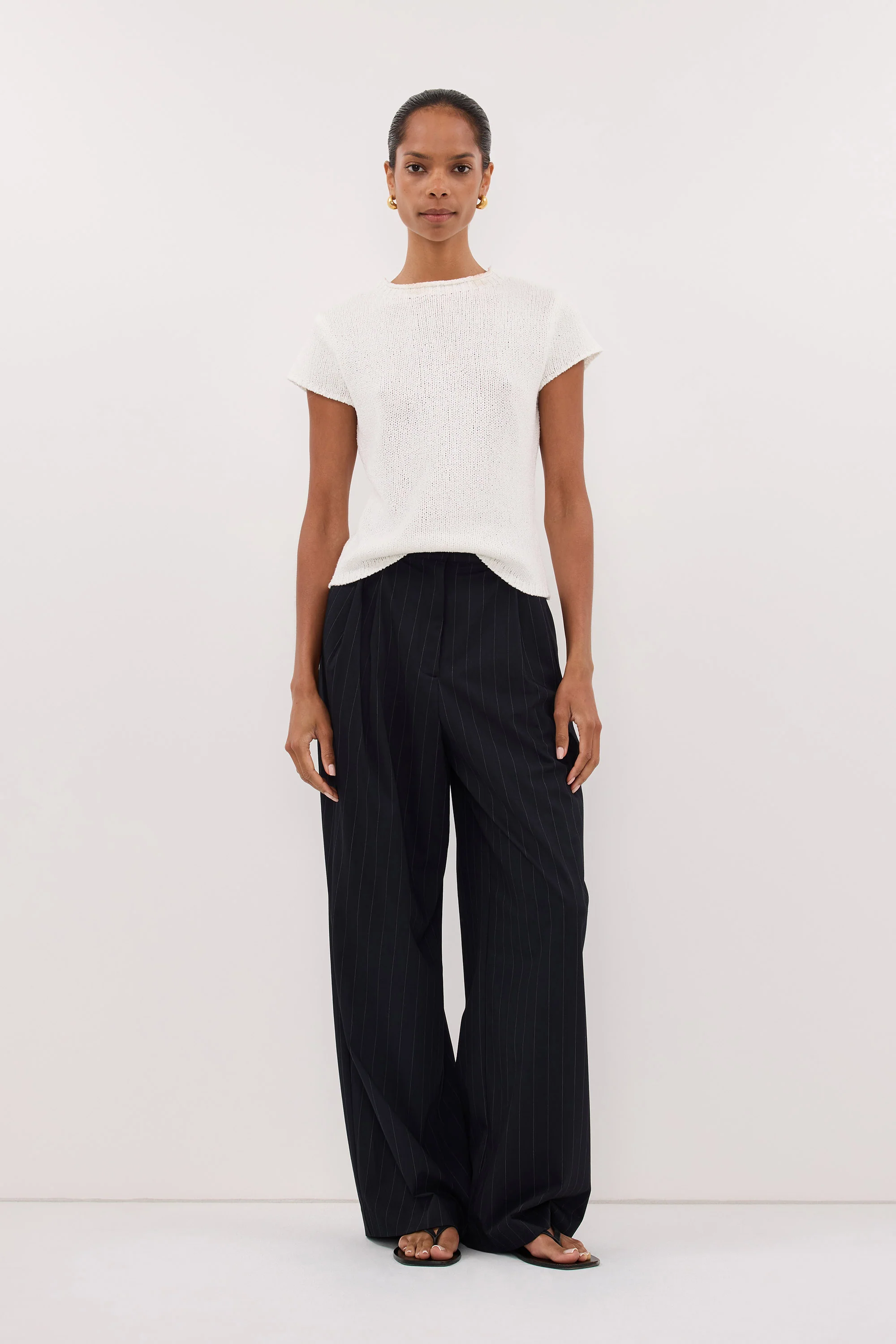 LEO OFF WHITE KNIT TOP