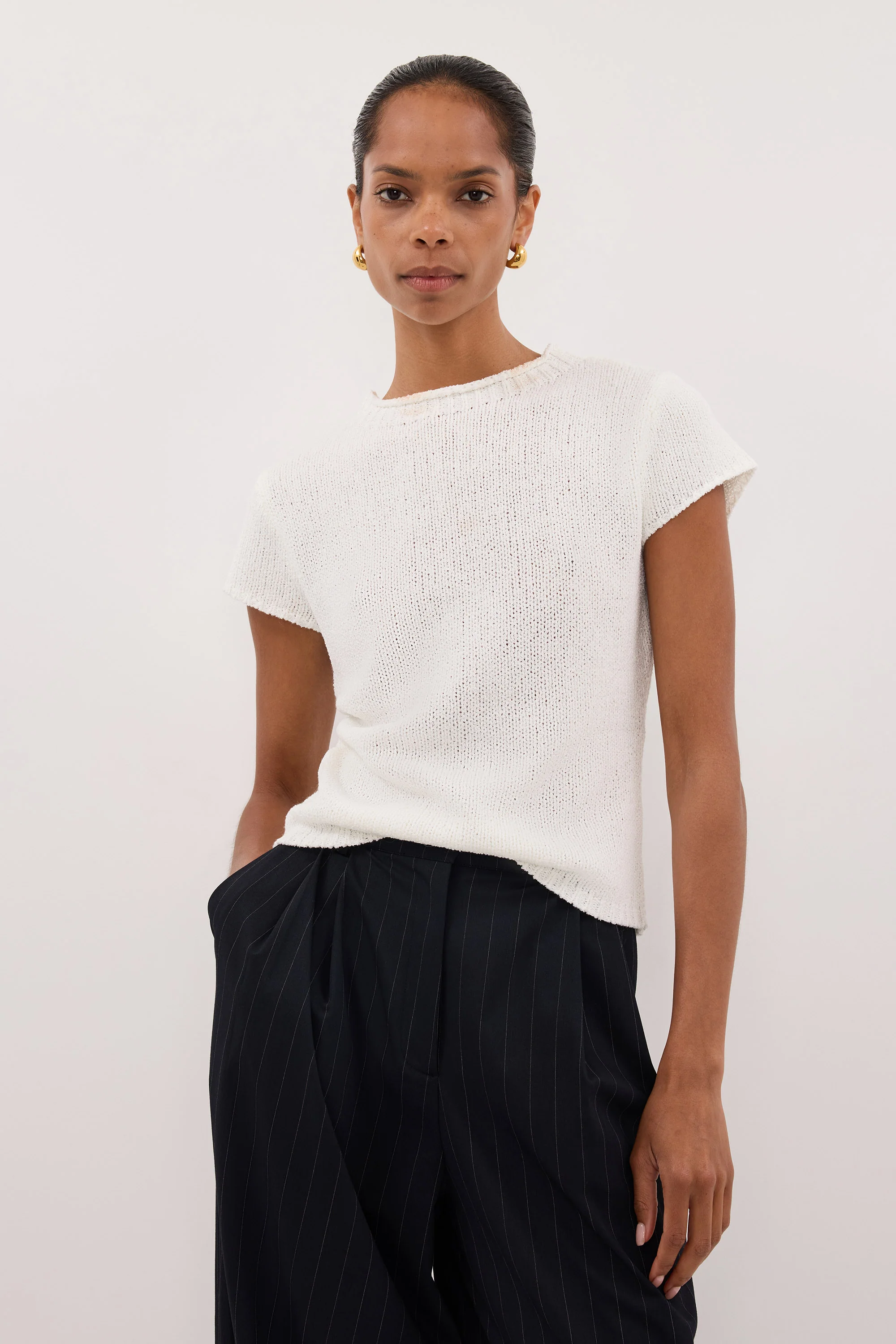 LEO OFF WHITE KNIT TOP - Image 2
