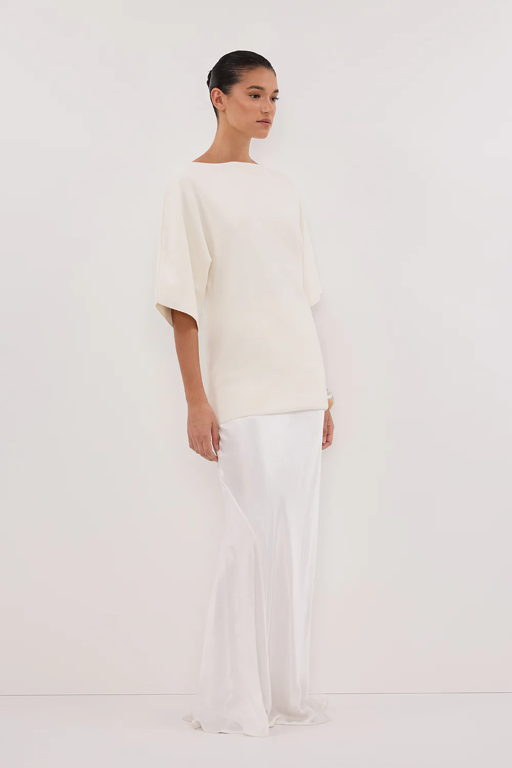 LIA IVORY SLEEVED KNIT TOP - Image 3