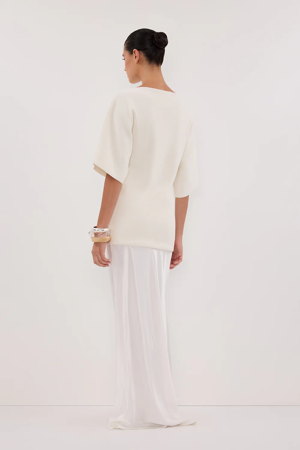 LIA IVORY SLEEVED KNIT TOP - Image 4