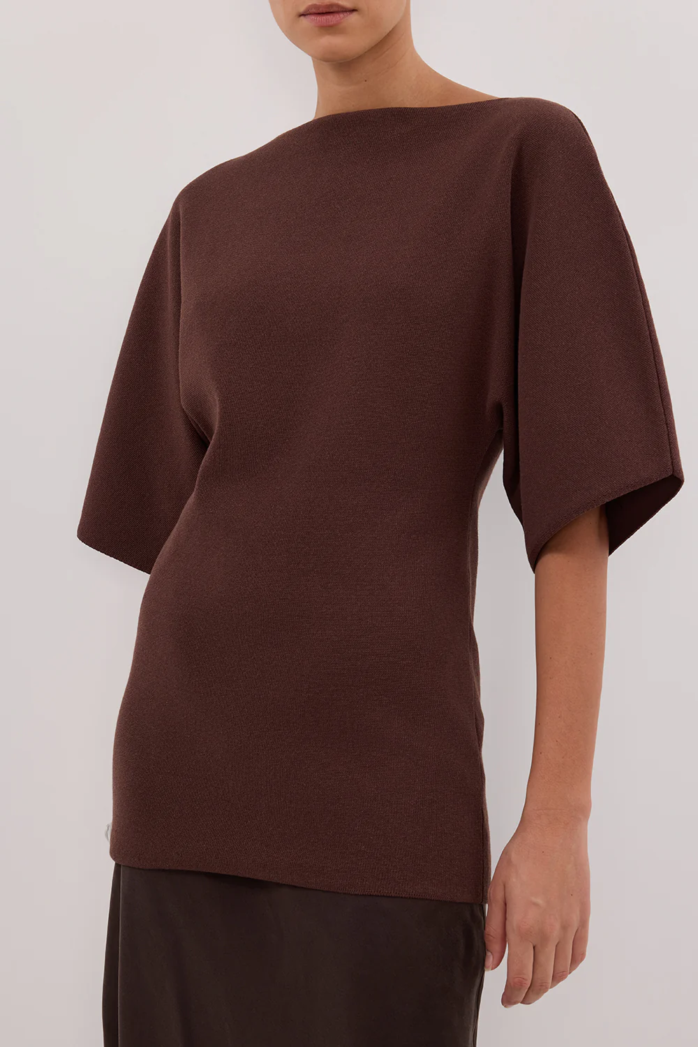 LIA WALNUT SLEEVED KNIT TOP - Image 5