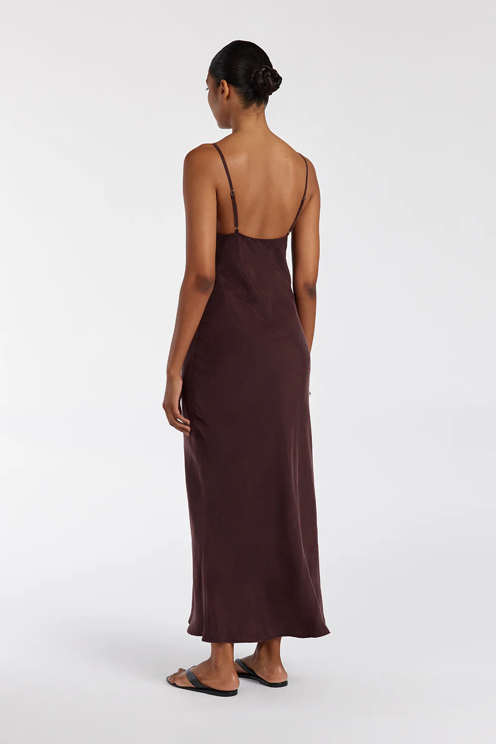 LIAM CURRANT CUPRO SLIP MIDI DRESS - Image 5