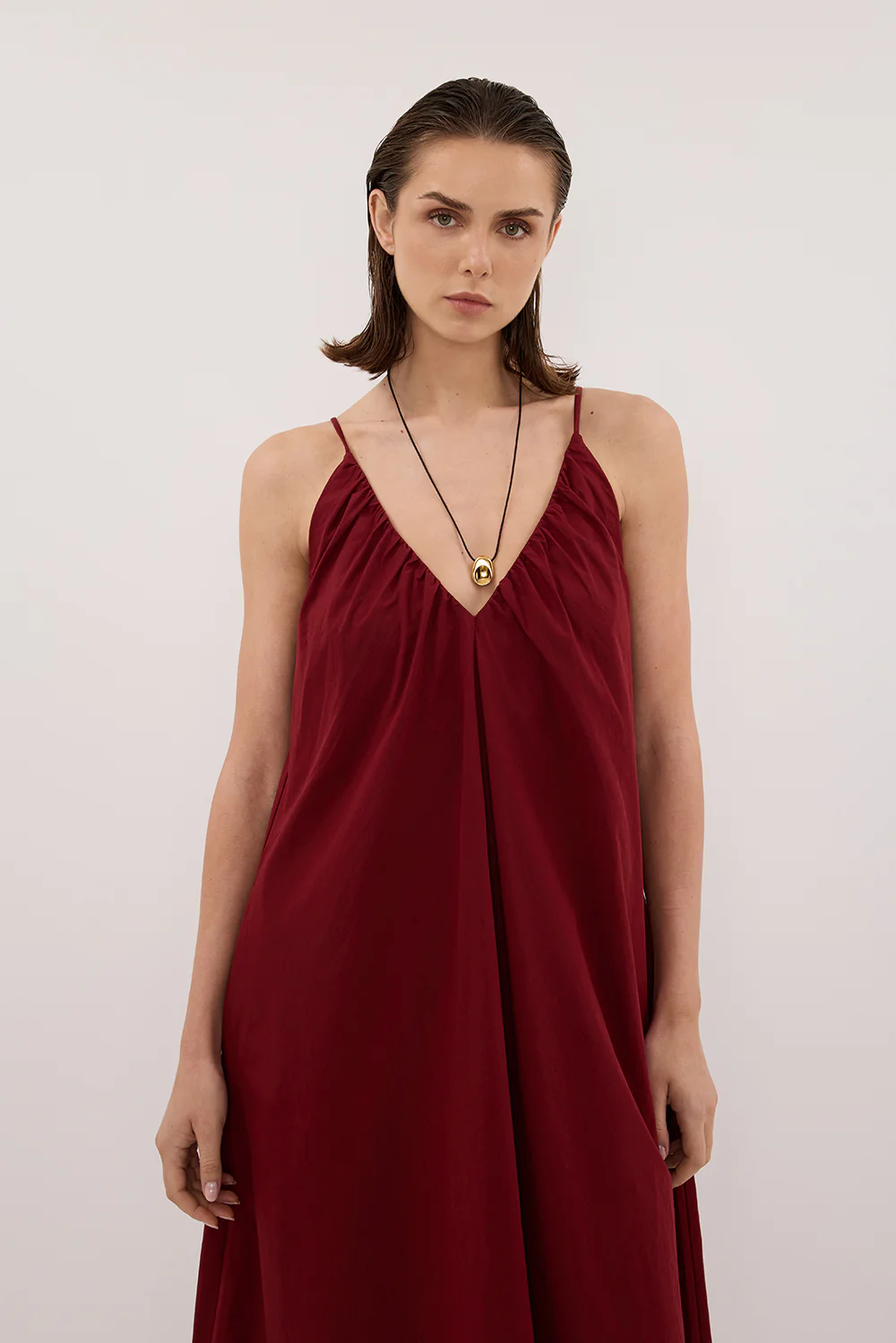 LIANA SAHARA SLEEVELESS POPLIN TENT MIDI DRESS - Image 2