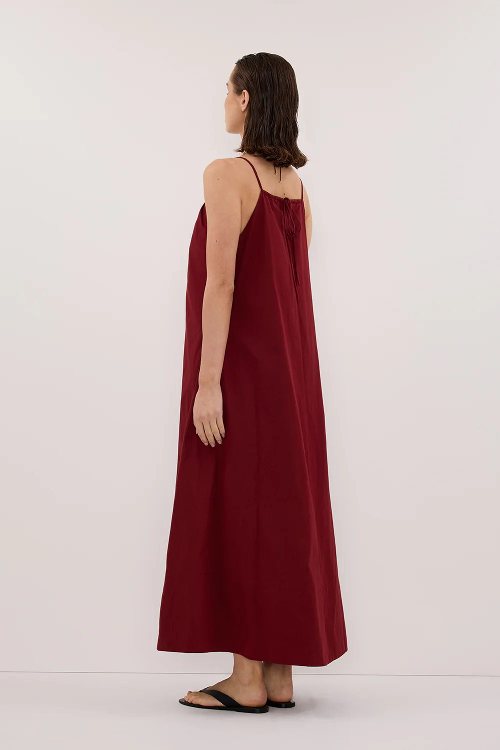 LIANA SAHARA SLEEVELESS POPLIN TENT MIDI DRESS - Image 4