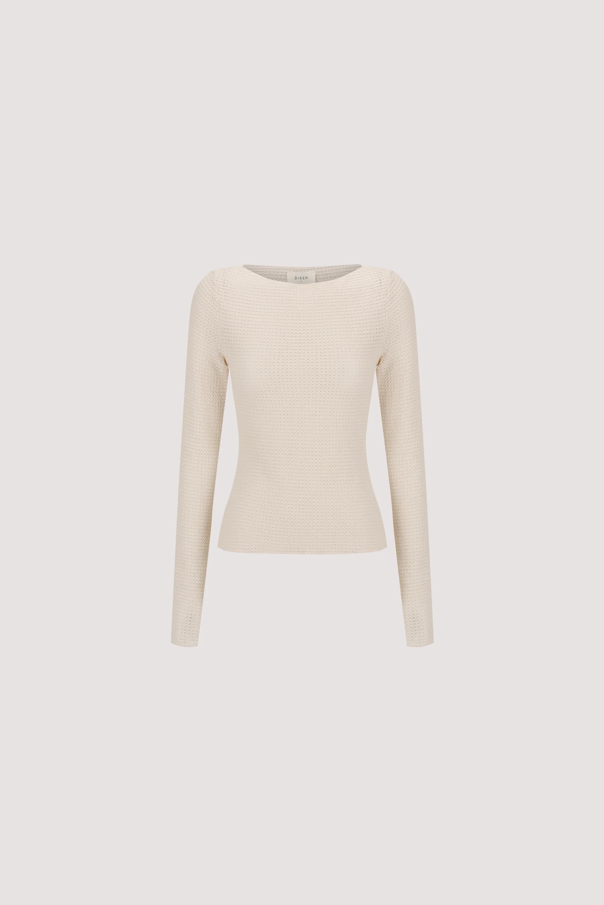 LILY STONE LONG SLEEVE BOAT NECK TEXTURED TOP - Image 6
