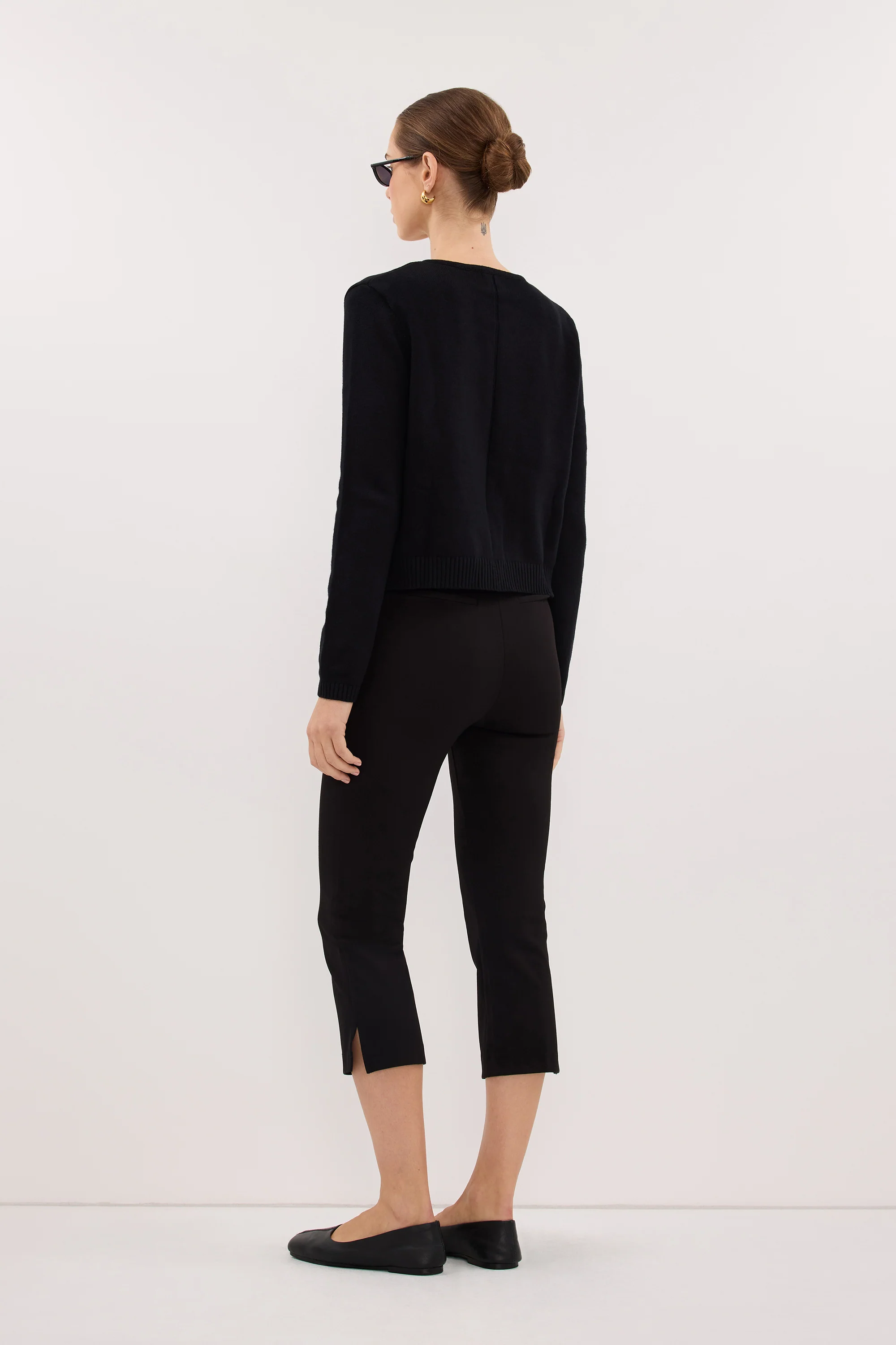 LISE BLACK LIGHT KNIT CARDIGAN - Image 4