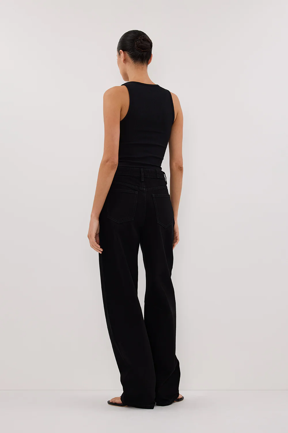 LIV BLACK DENIM BARREL LEG JEAN - Image 4