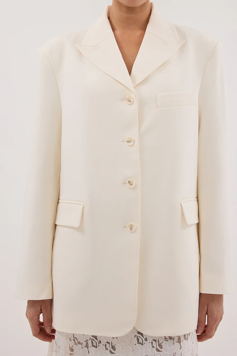 LIV CREAM BOYFRIEND BLAZER - Image 6