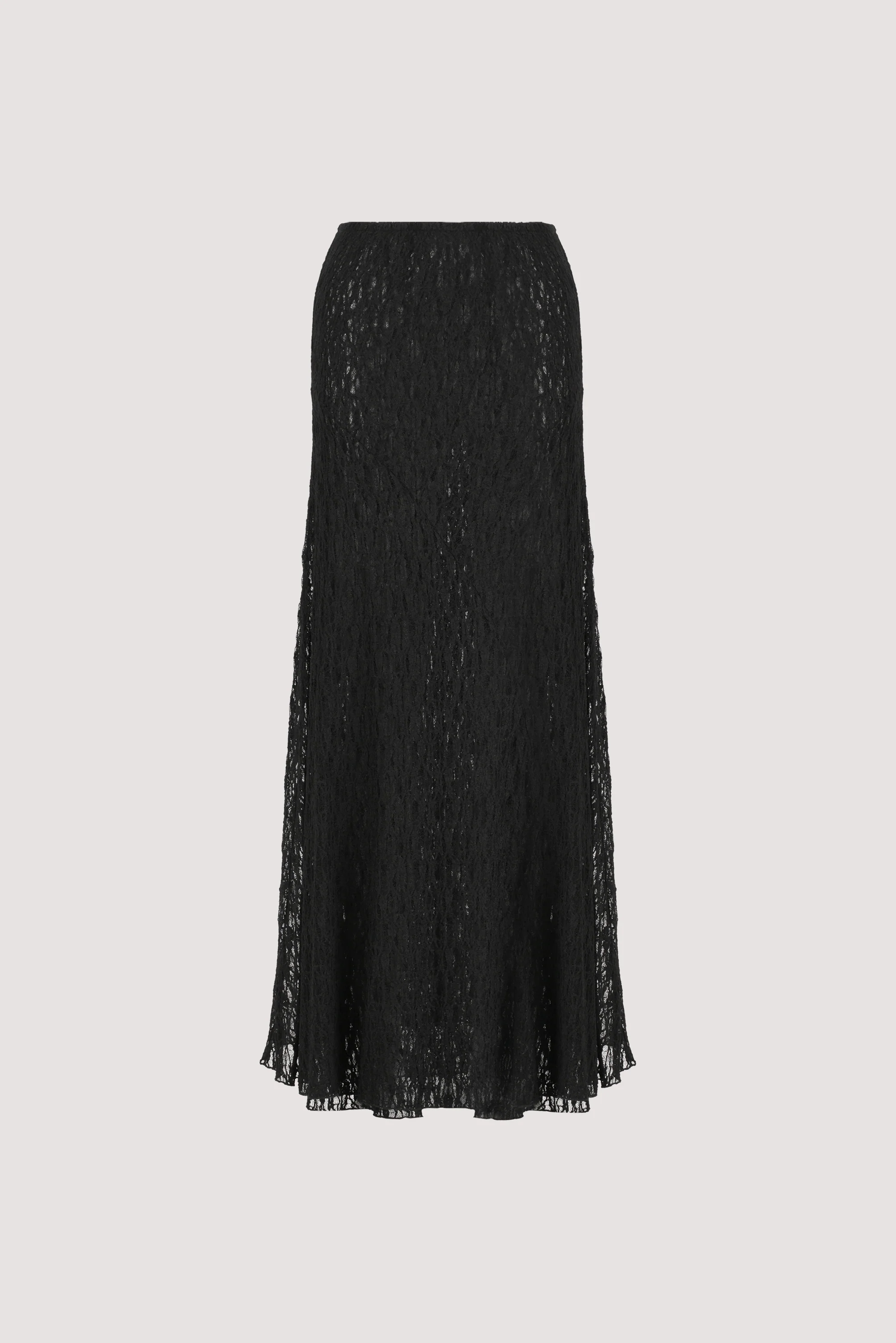 LIZZIE BLACK LAYERED LACE MIDI SKIRT - Image 6