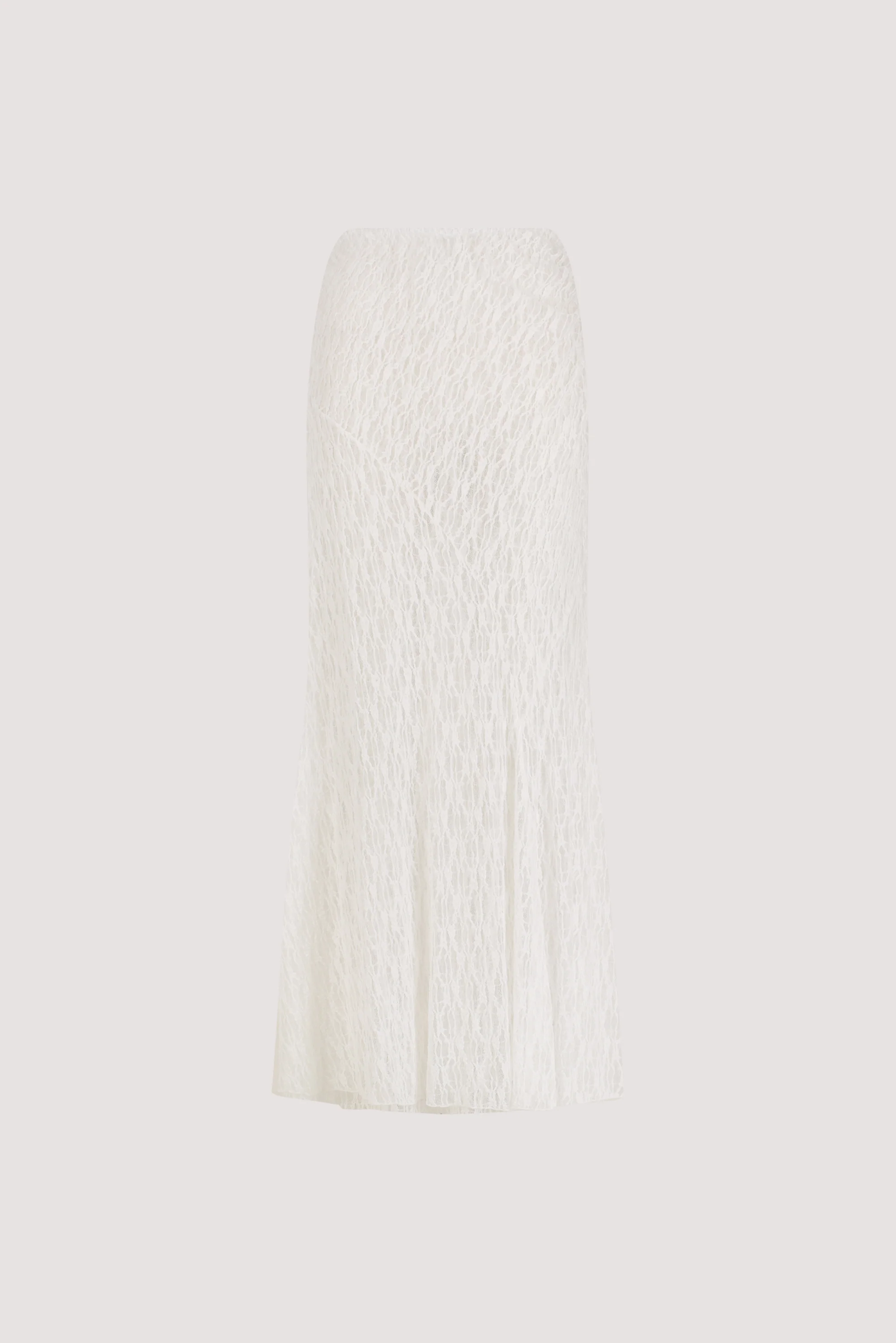 LIZZIE WHITE LAYERED LACE MIDI SKIRT - Image 6
