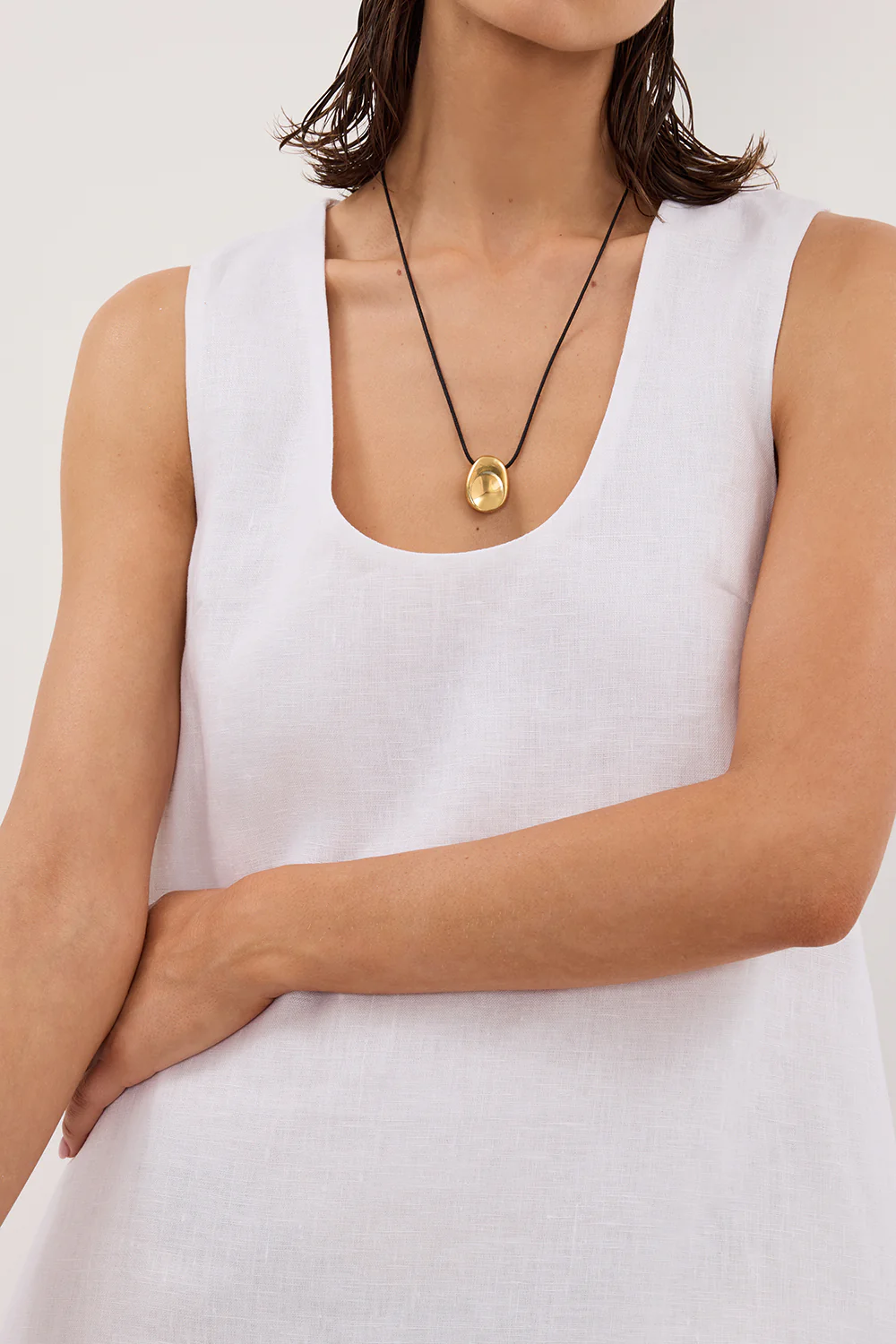 LOTUS WHITE LINEN MINI DRESS - Image 5