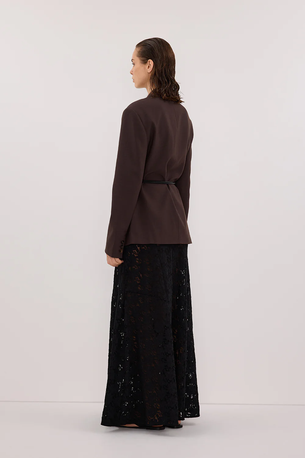LOULA BLACK LACE MAXI SKIRT - Image 4