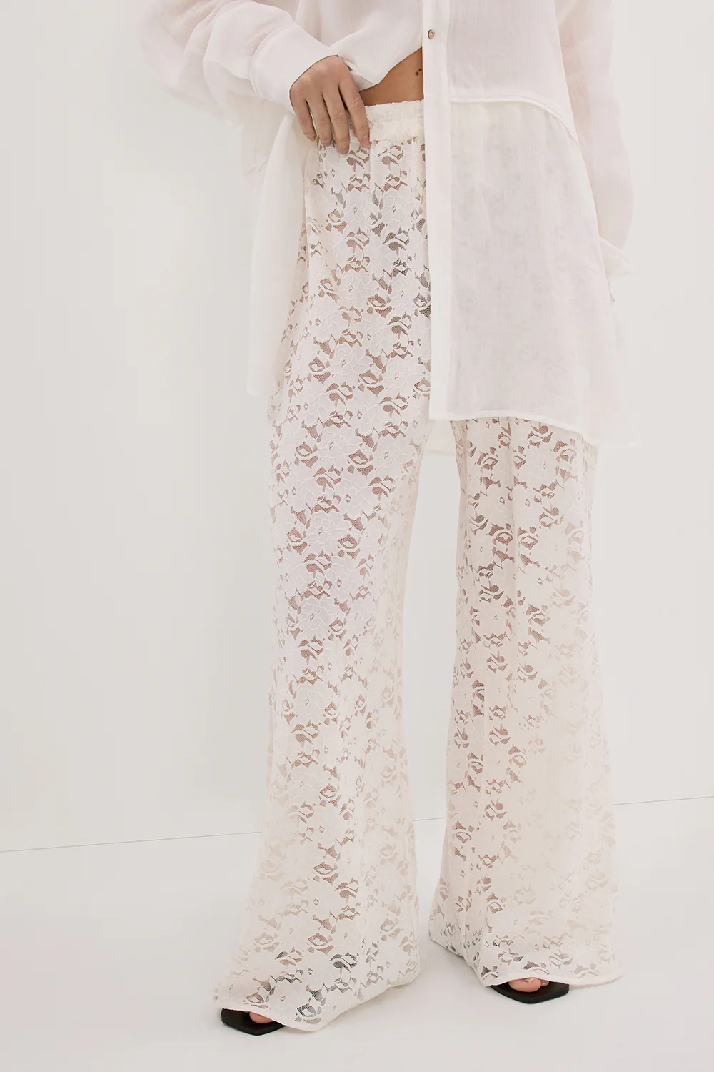 LOULA WHITE LACE PANT - Image 2