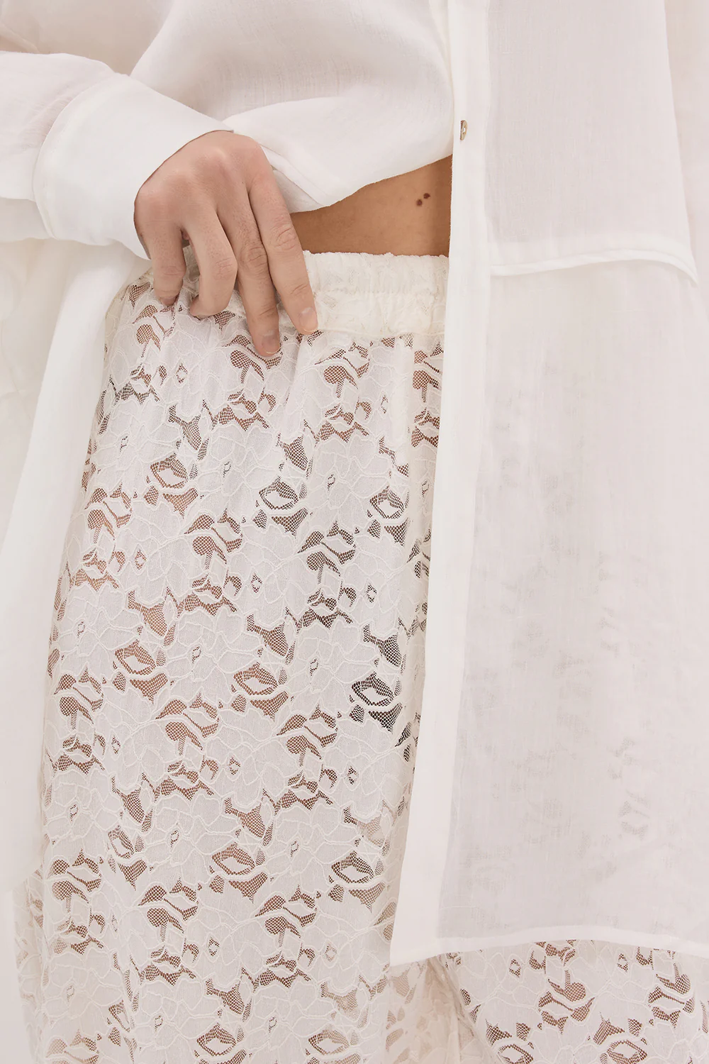 LOULA WHITE LACE PANT - Image 5