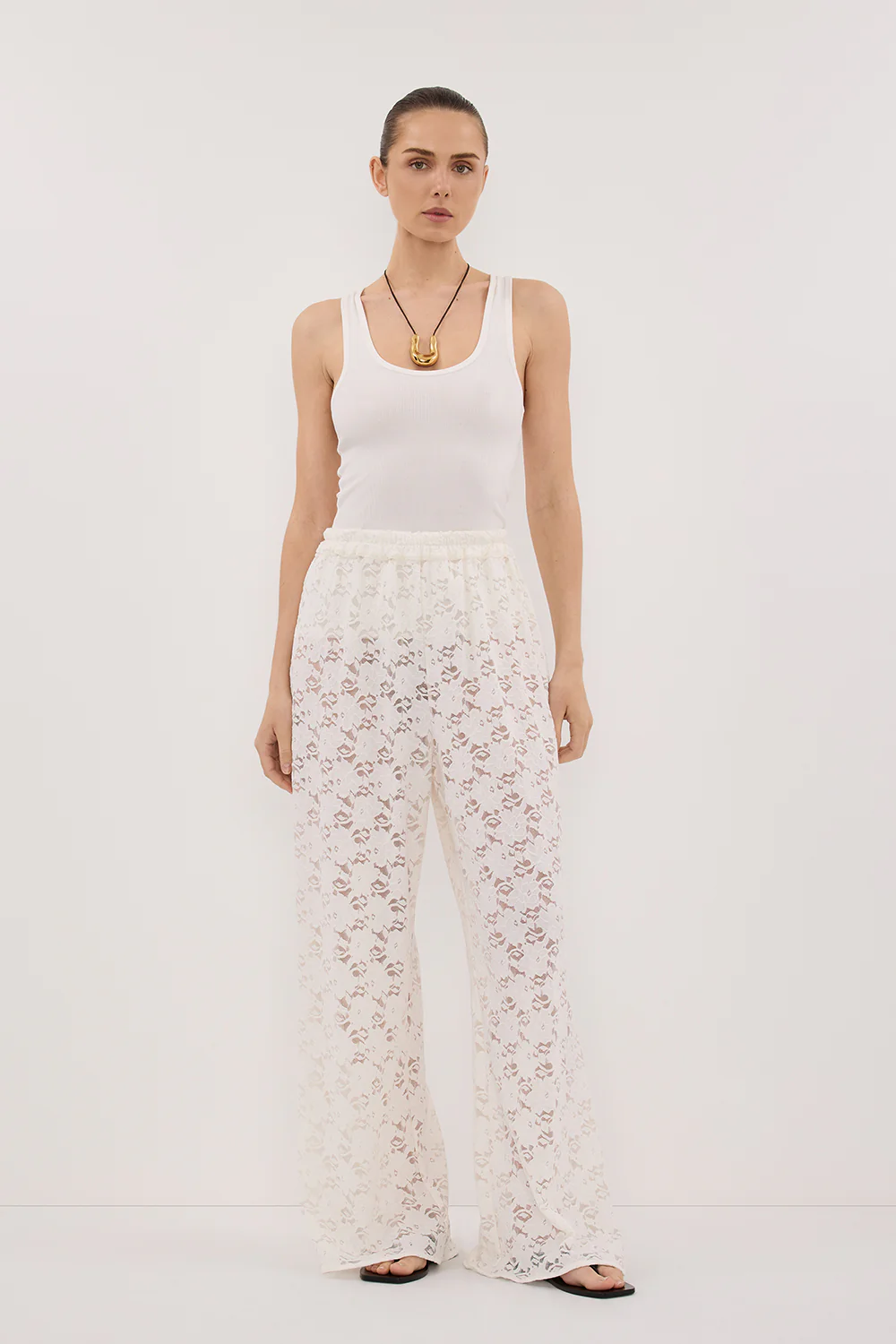 LOULA WHITE LACE PANT - Image 6