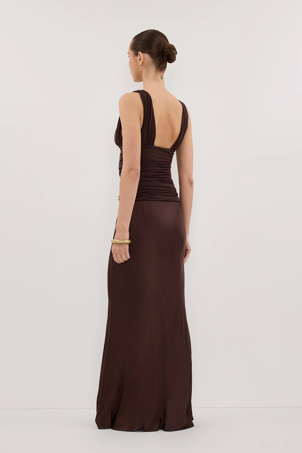 MAGNOLIA CHOC SLEEVELESS RUCHED TOP - Image 4