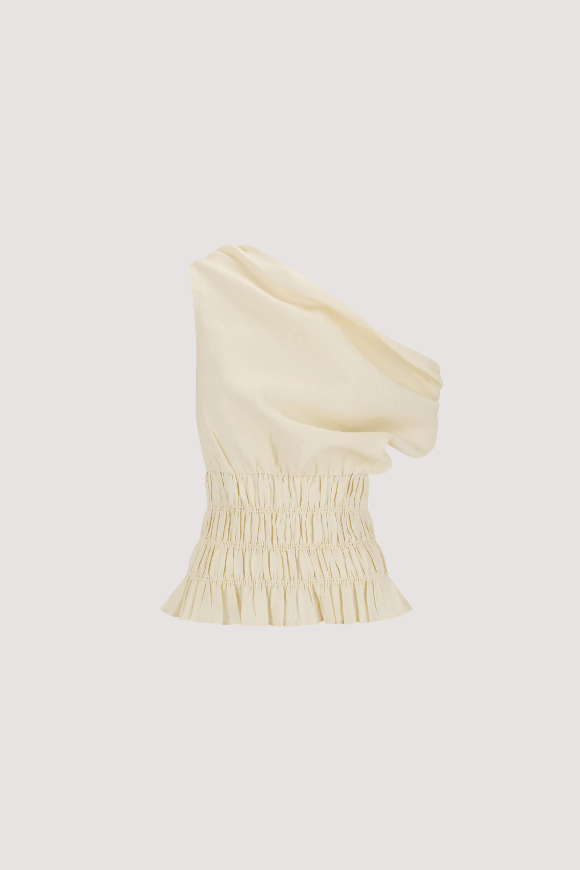 MAIA STRAW SLEEVELESS LINEN SHIRRED TOP - Image 6