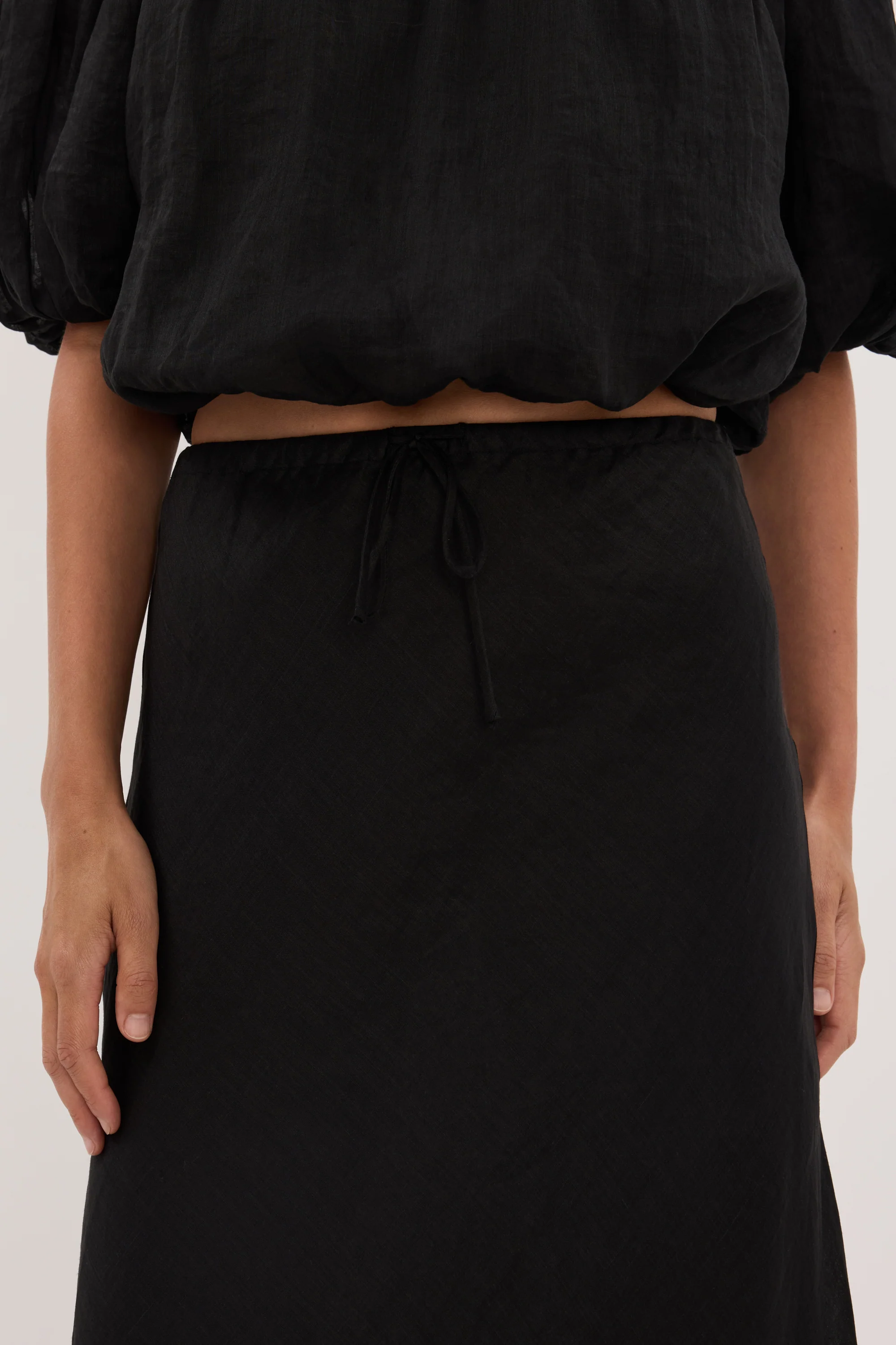 MAISON BLACK RAMIE BIAS MAXI SKIRT - Image 5