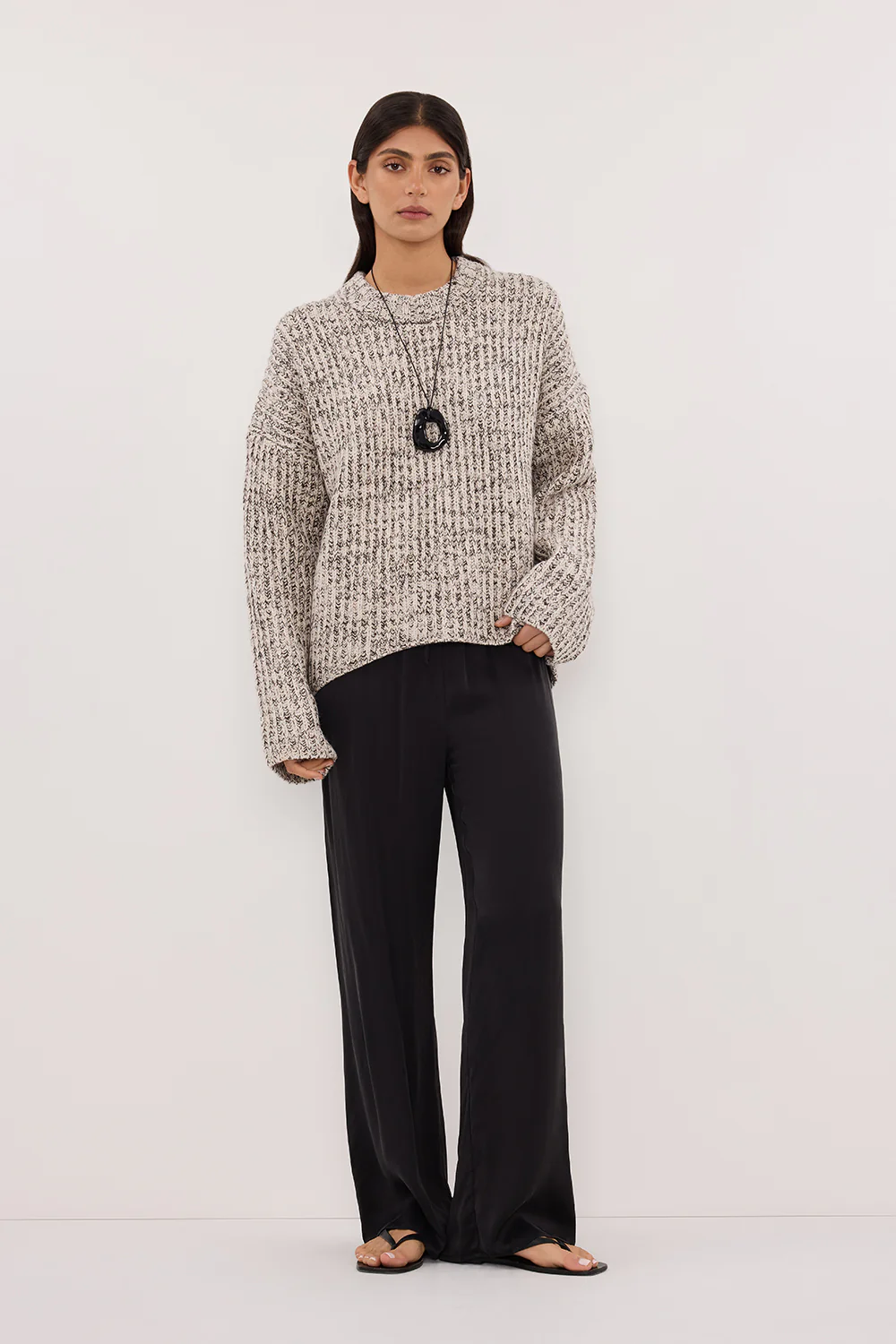 MARLEY IVORY CHOC SPECKLE JUMPER